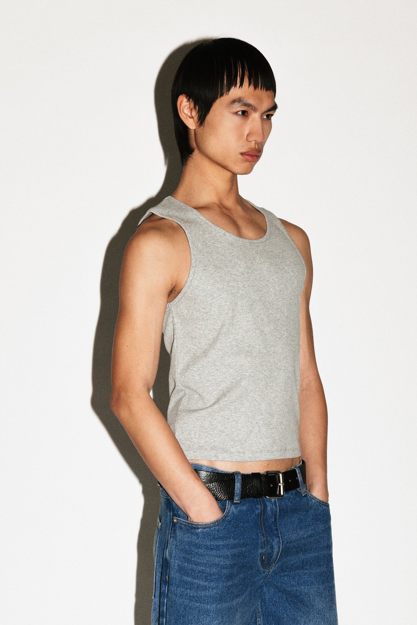 Speedway Slim Tank  |  Grey Melange