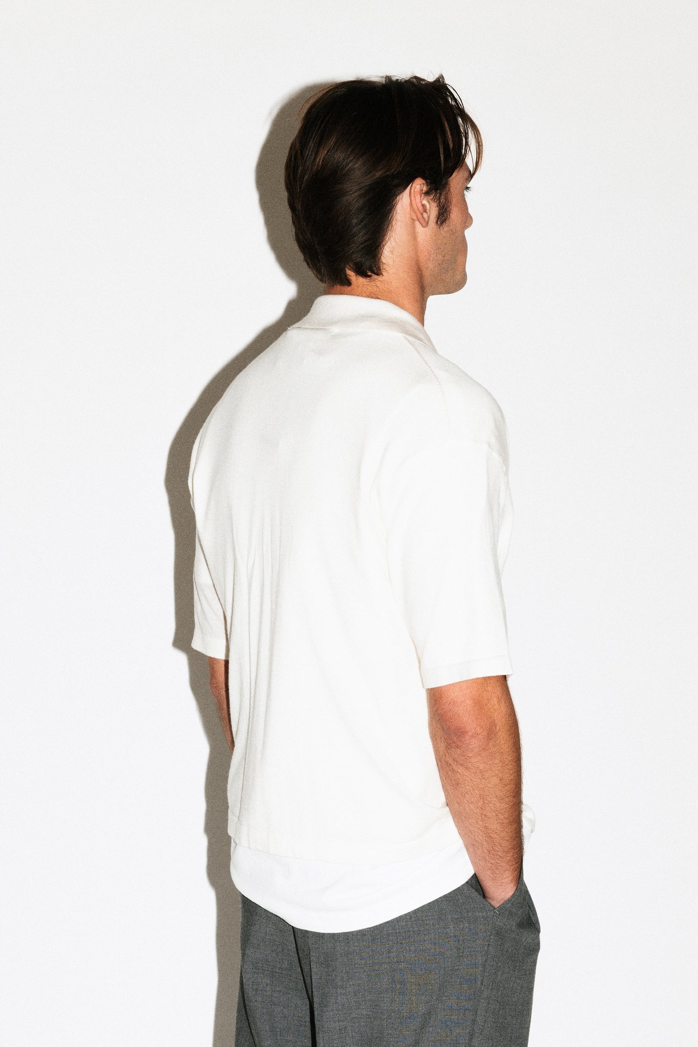 Deane Oversized Merino Polo  |  Milk