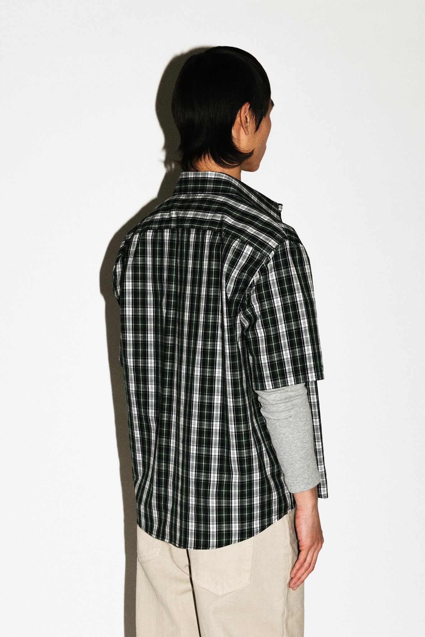 Zephyr Boxy Short-Sleeve Button Up Shirt  |  Plaid