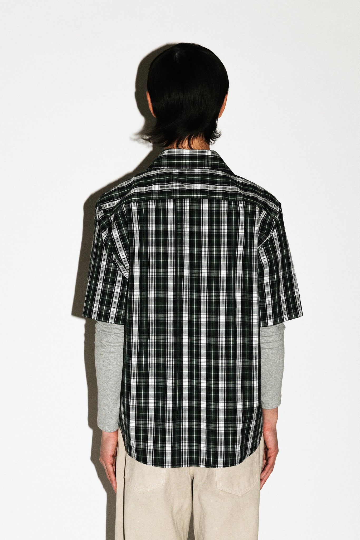 Zephyr Boxy Short-Sleeve Button Up Shirt  |  Plaid