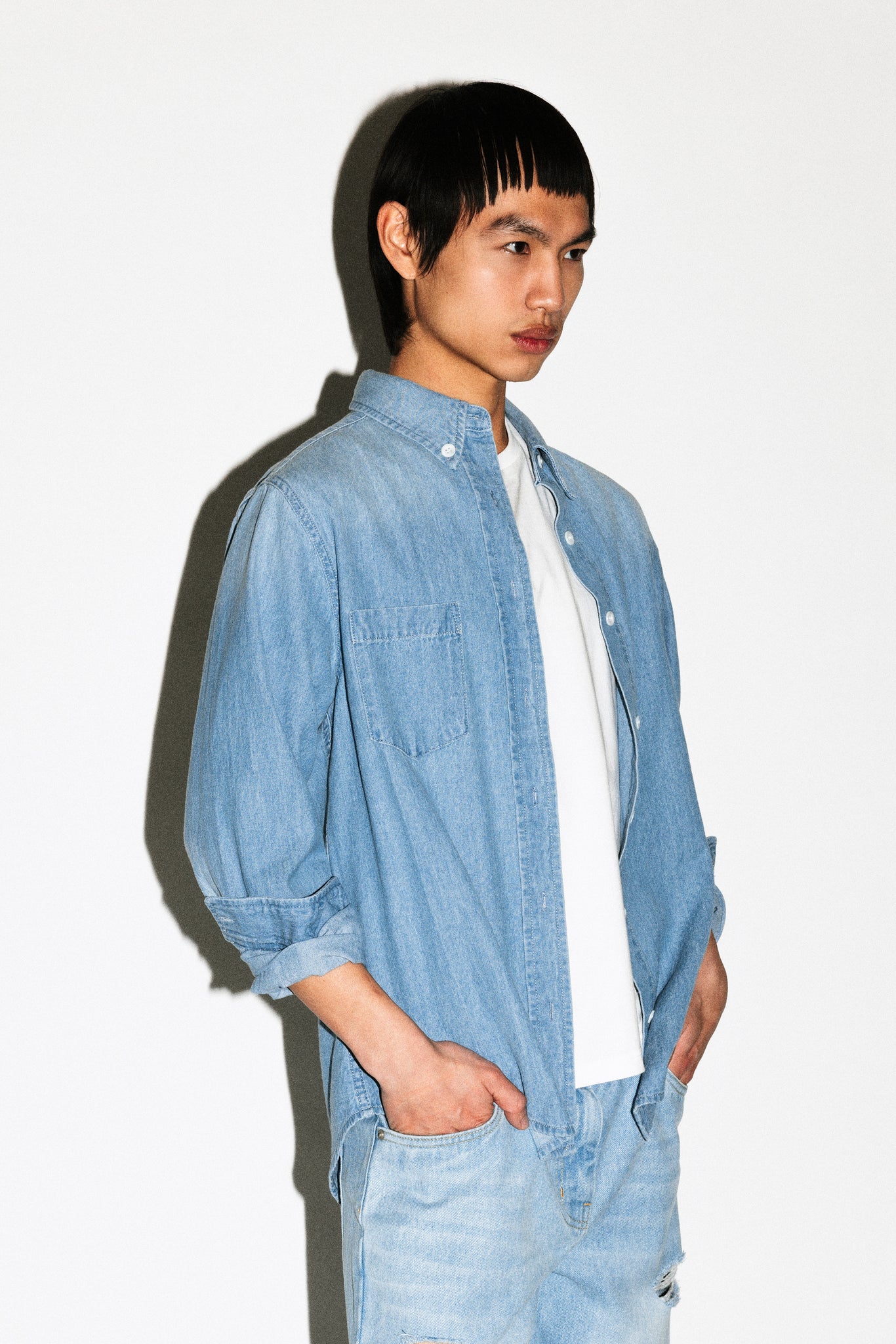 Beachwood Stonewashed Chambray Shirt  |  Rinse