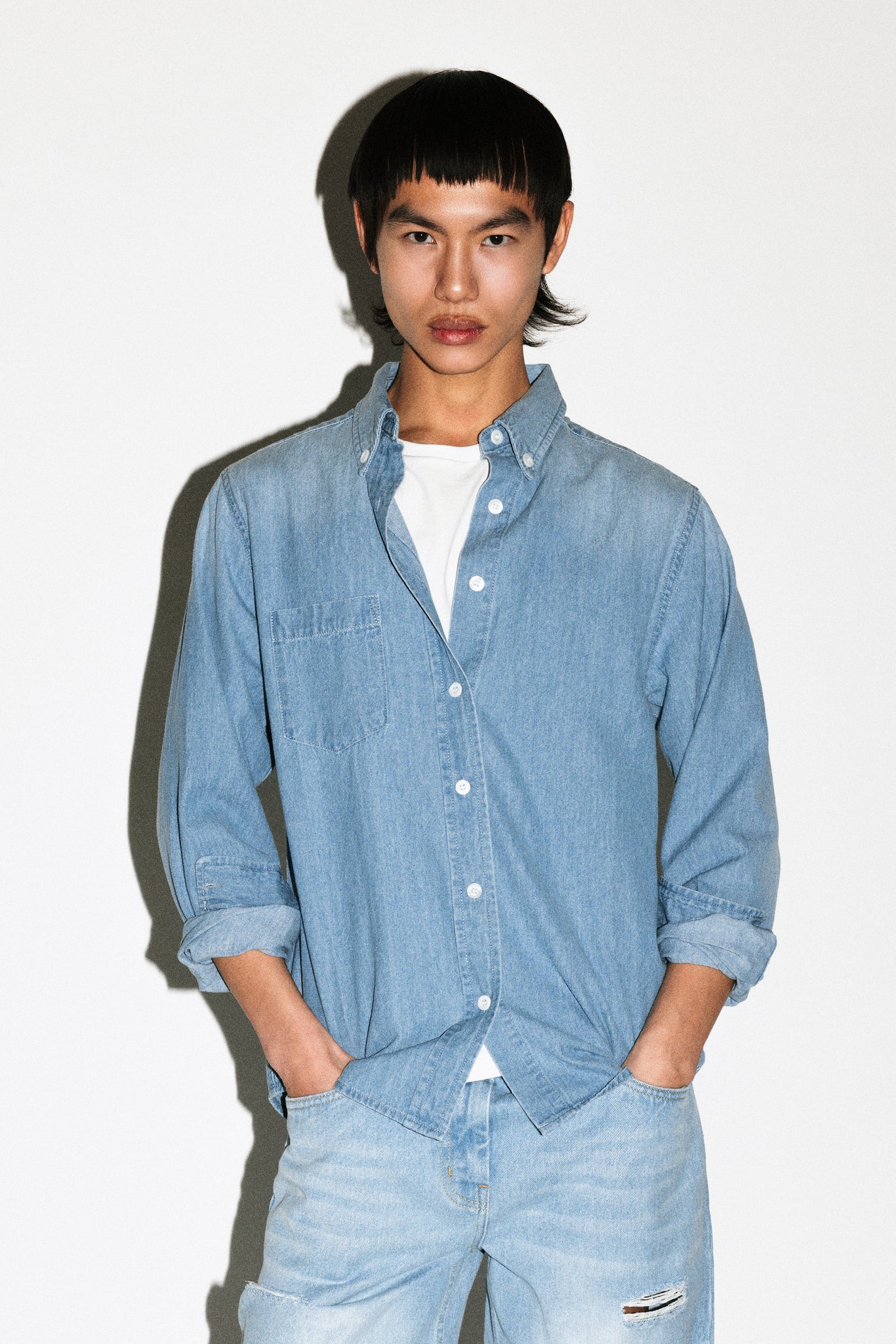 Beachwood Stonewashed Chambray Shirt  |  Rinse