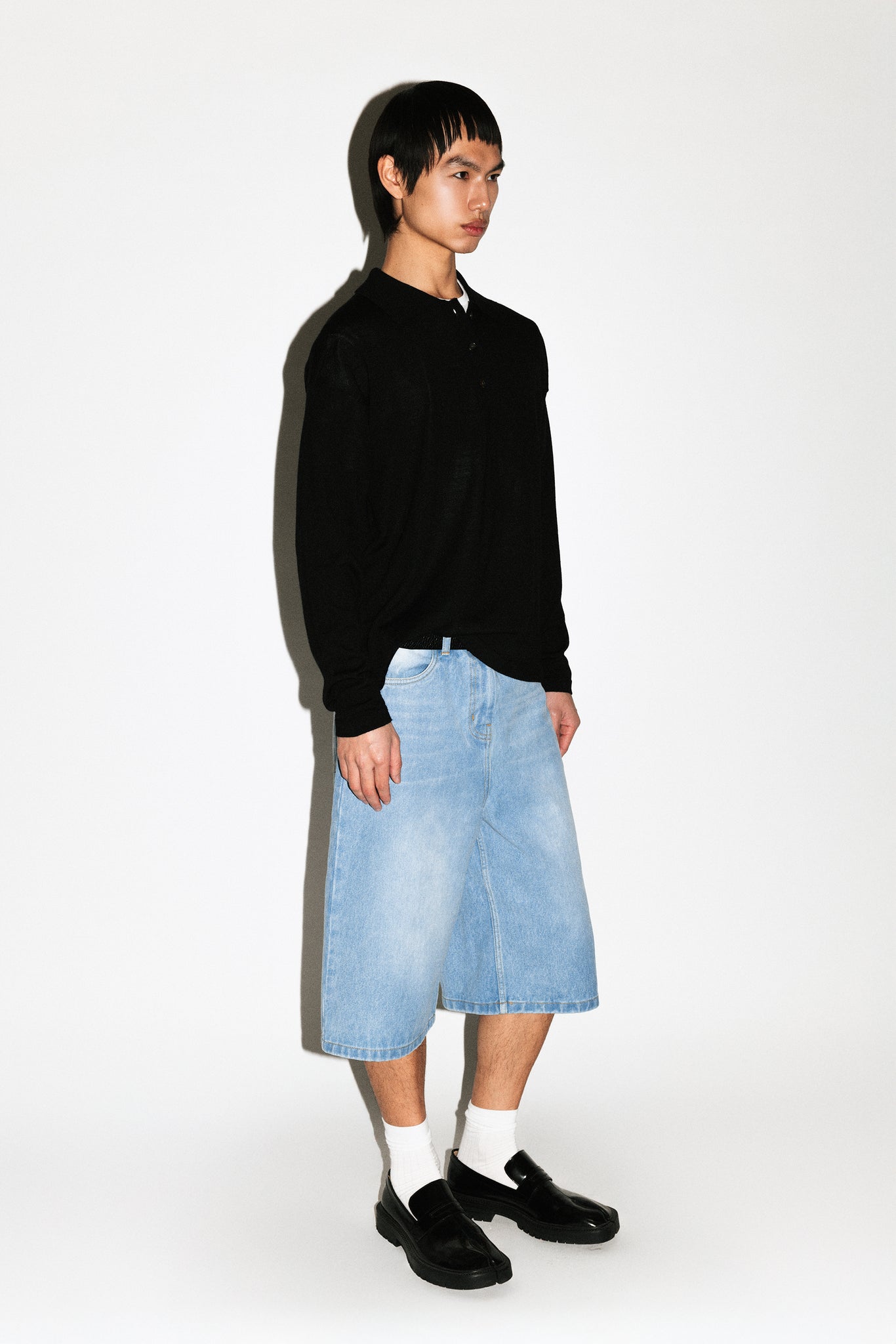 Baxter Wide-Leg Denim Shorts  |  Rinse