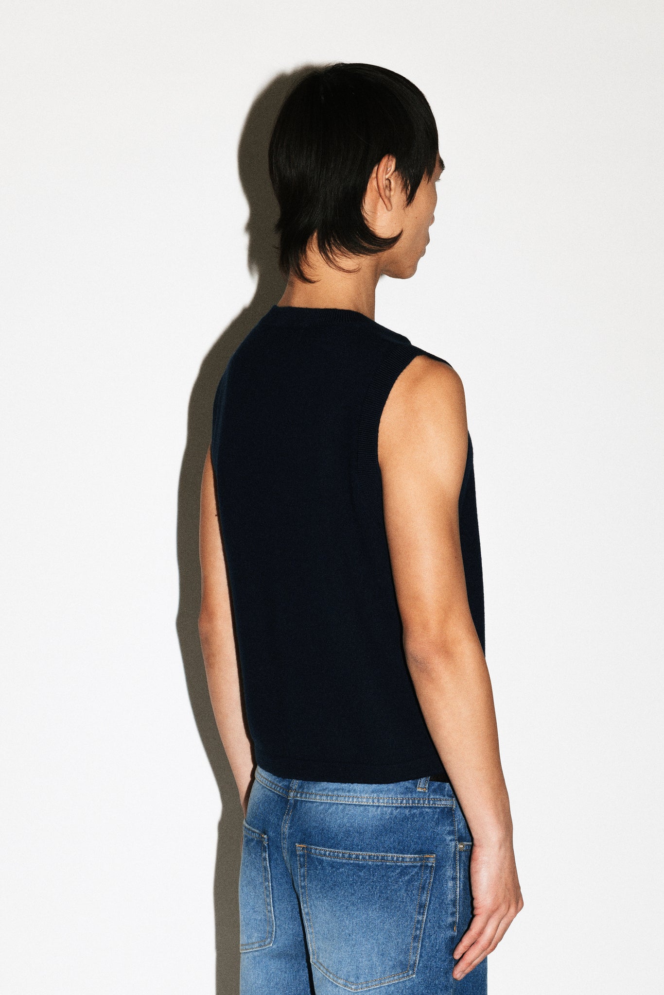 Berkeley Merino V-Neck Vest  |  Navy