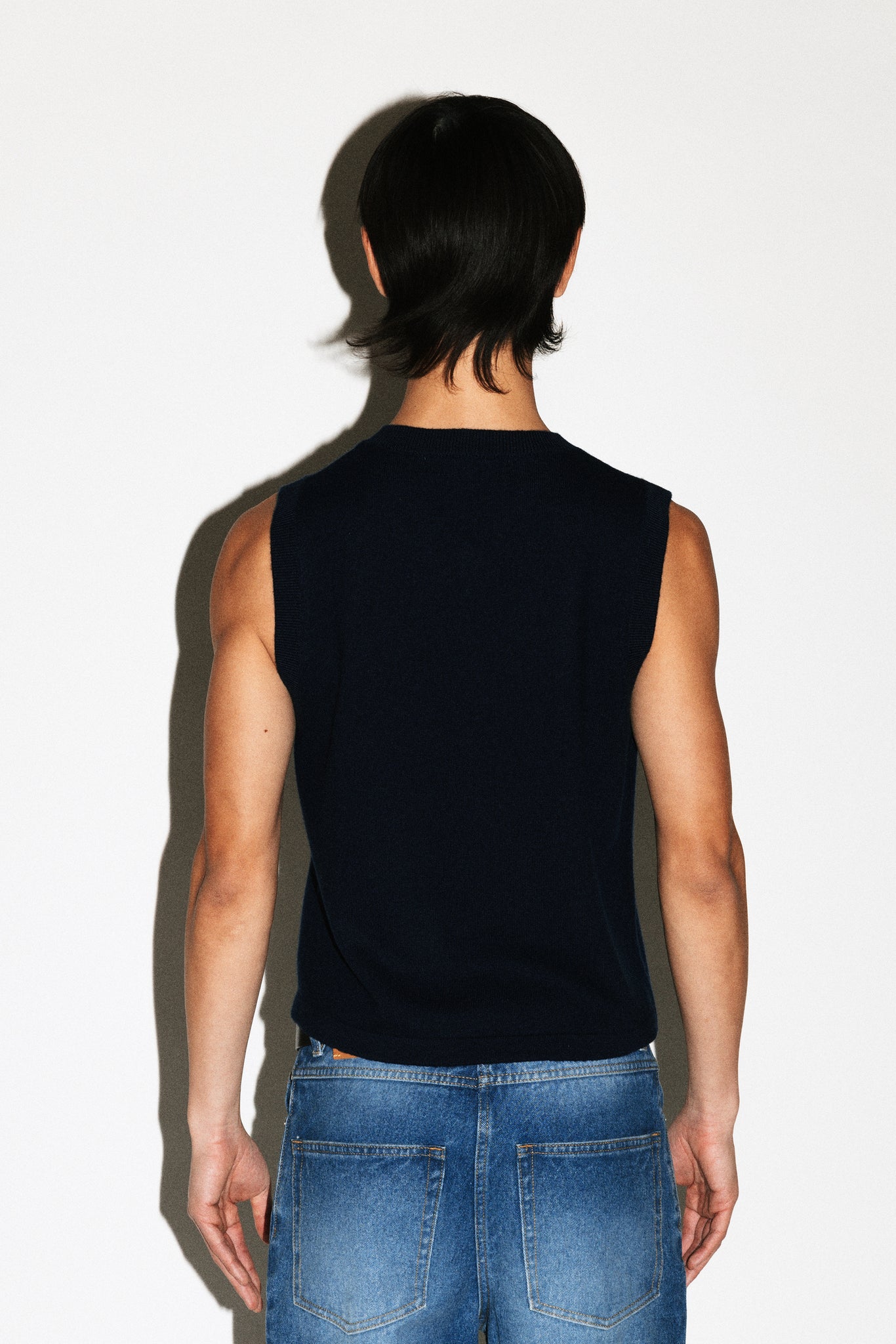 Berkeley Merino V-Neck Vest  |  Navy