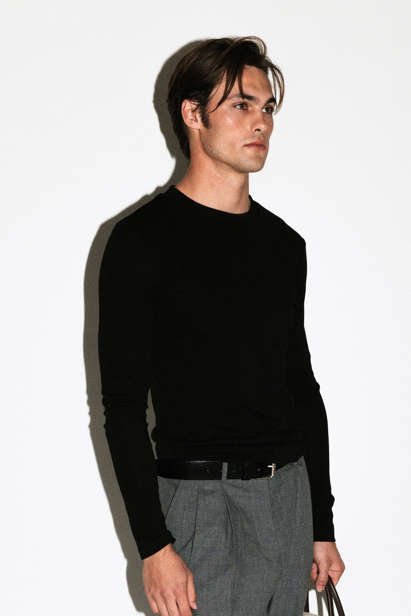 Benton Slim Long Sleeve Tee  |  Black