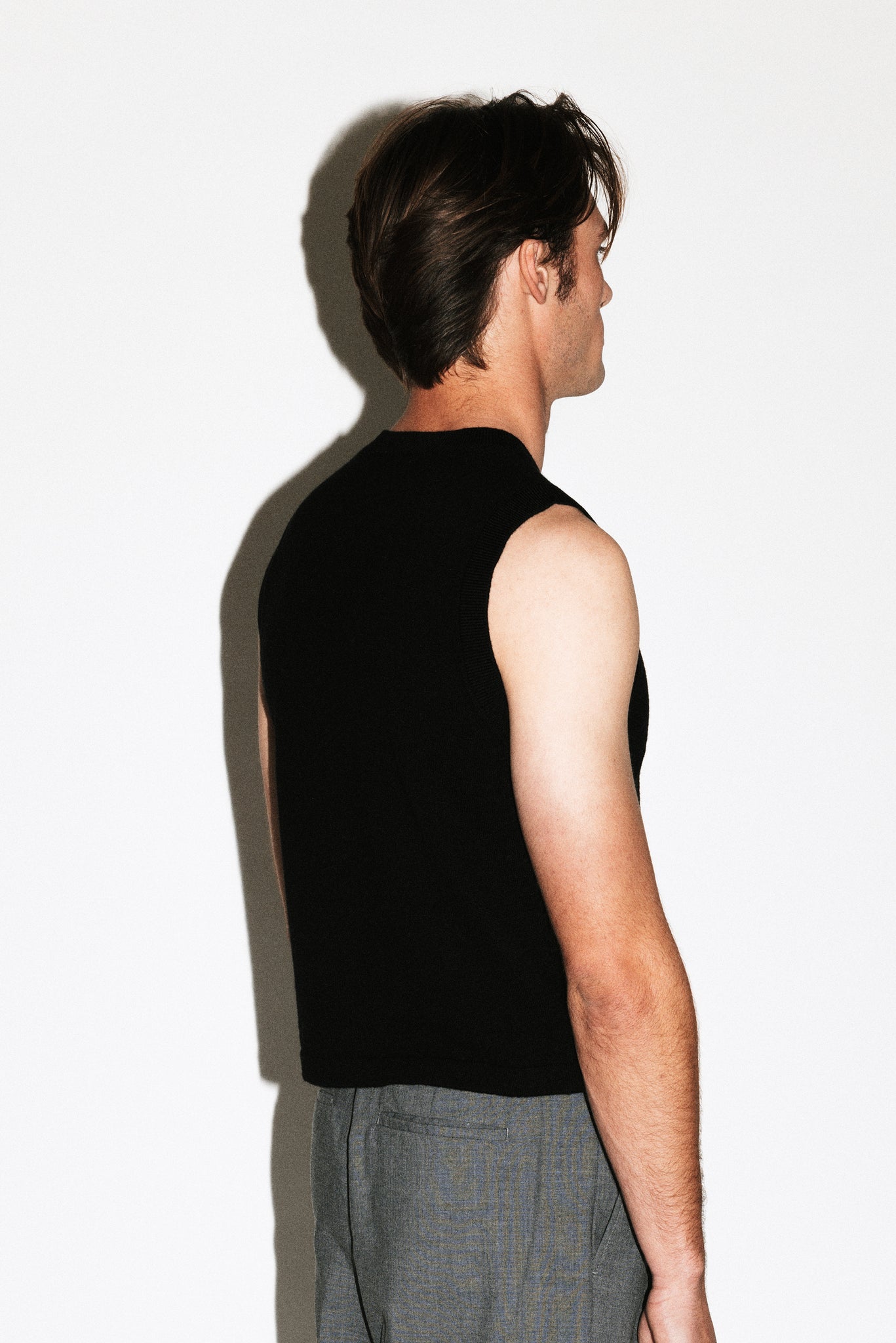 Berkeley Merino V-Neck Vest  |  Black