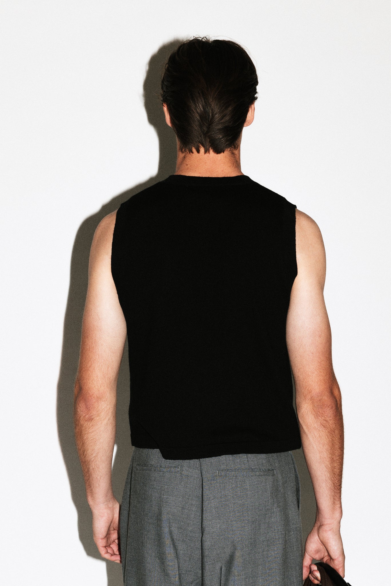 Berkeley Merino V-Neck Vest  |  Black