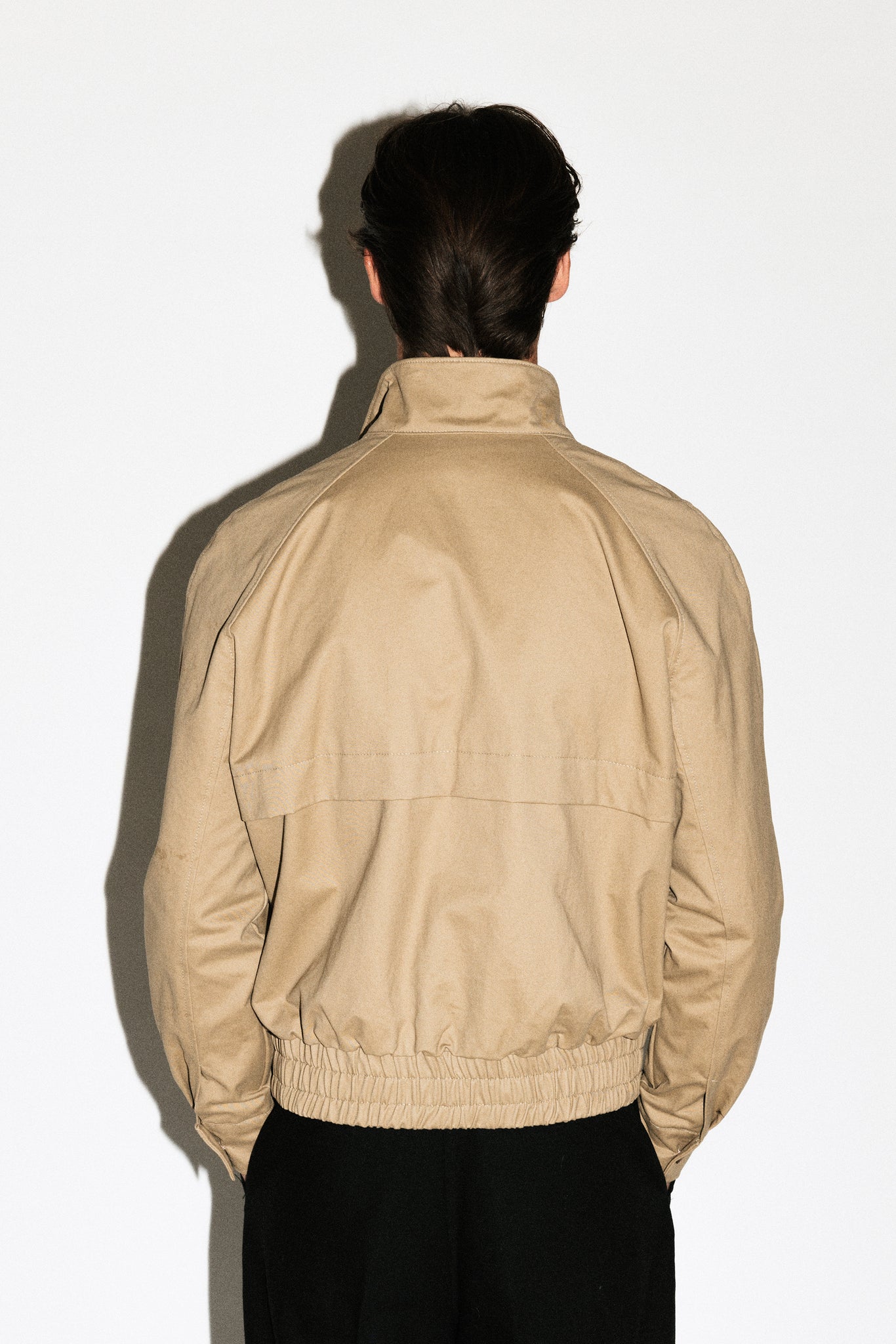 Terrace Suede Collar Harrington Jacket  |  Tan