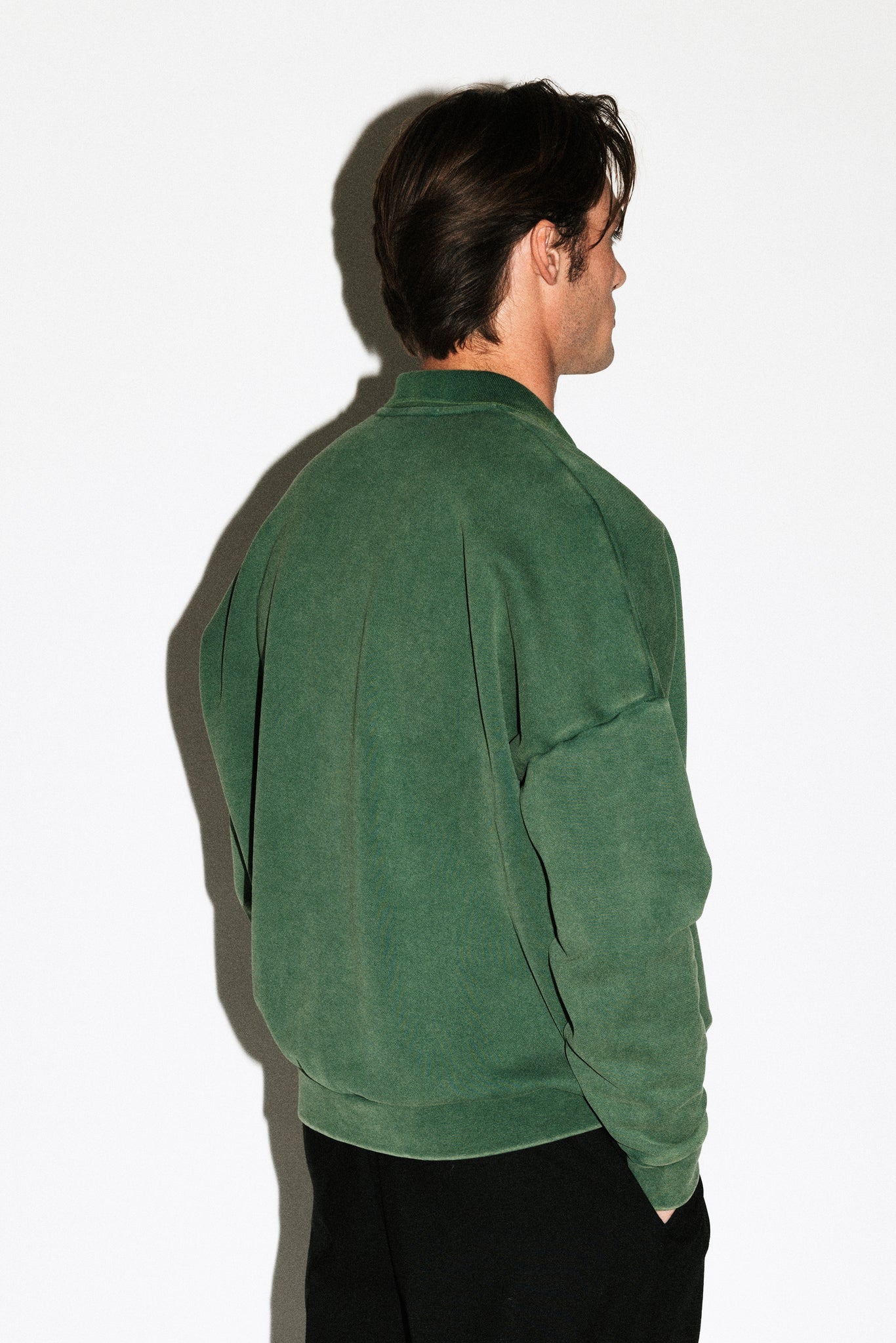 Pacific Oversized Collared Sweatshirt  |  Sunfaded Forest