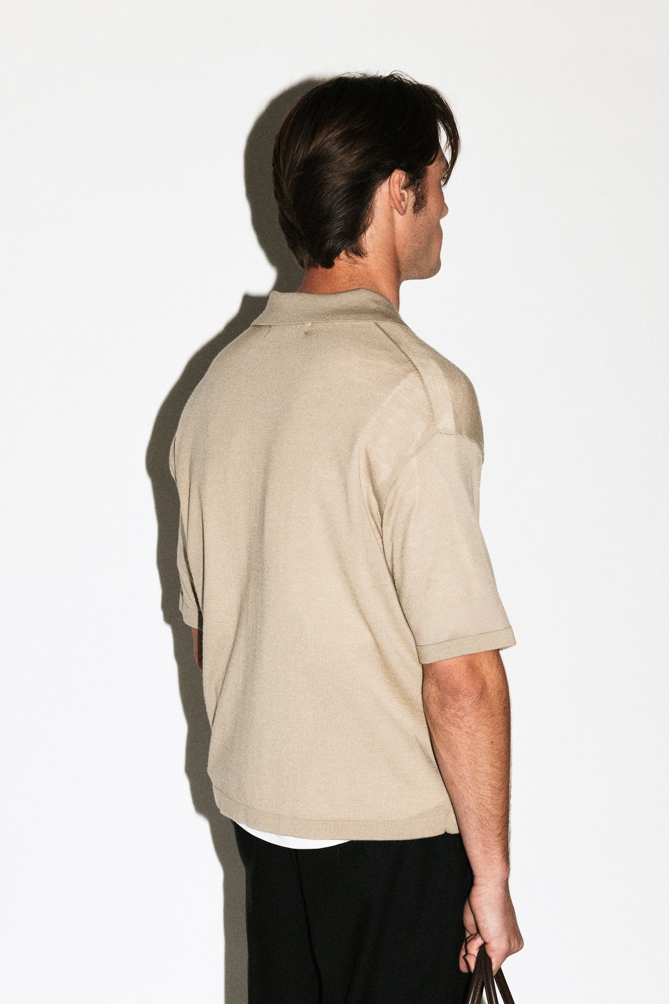 Deane Oversized Merino Polo  |  Travertine