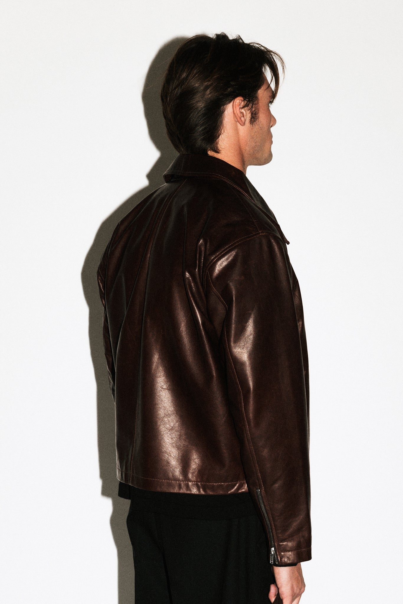 Fairfax Leather Blouson  |  Chocolate Brown