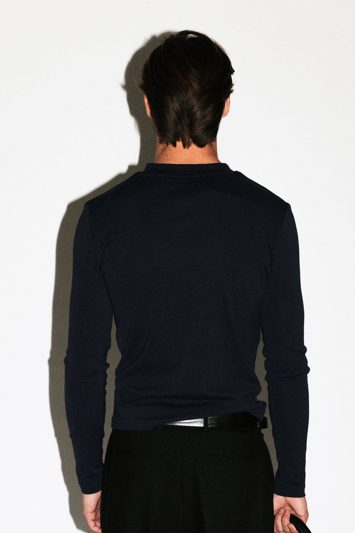 Benton Slim Long Sleeve Tee  |  Navy