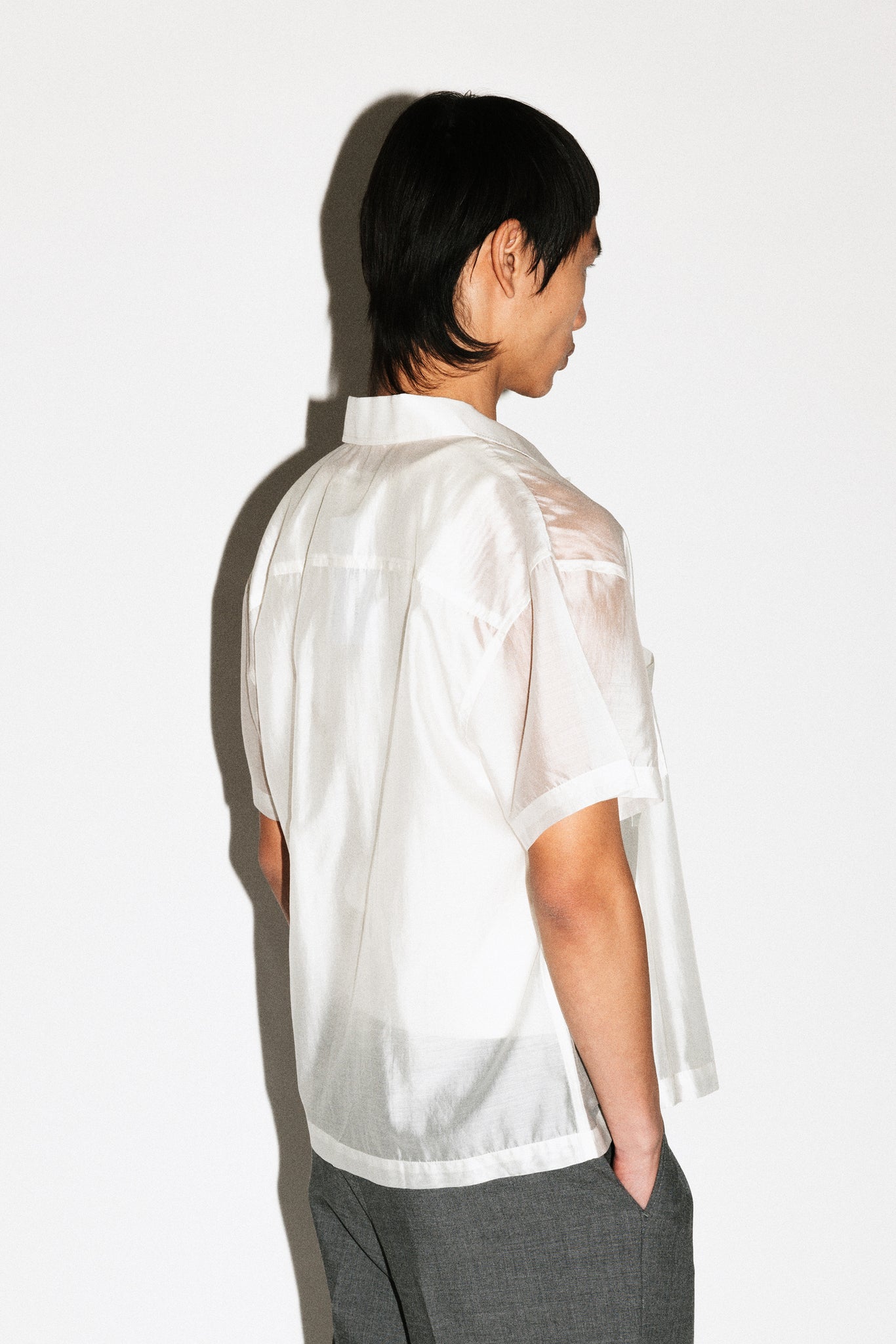 Venice Short-Sleeve Summer Shirt  |  Sheer Ivory