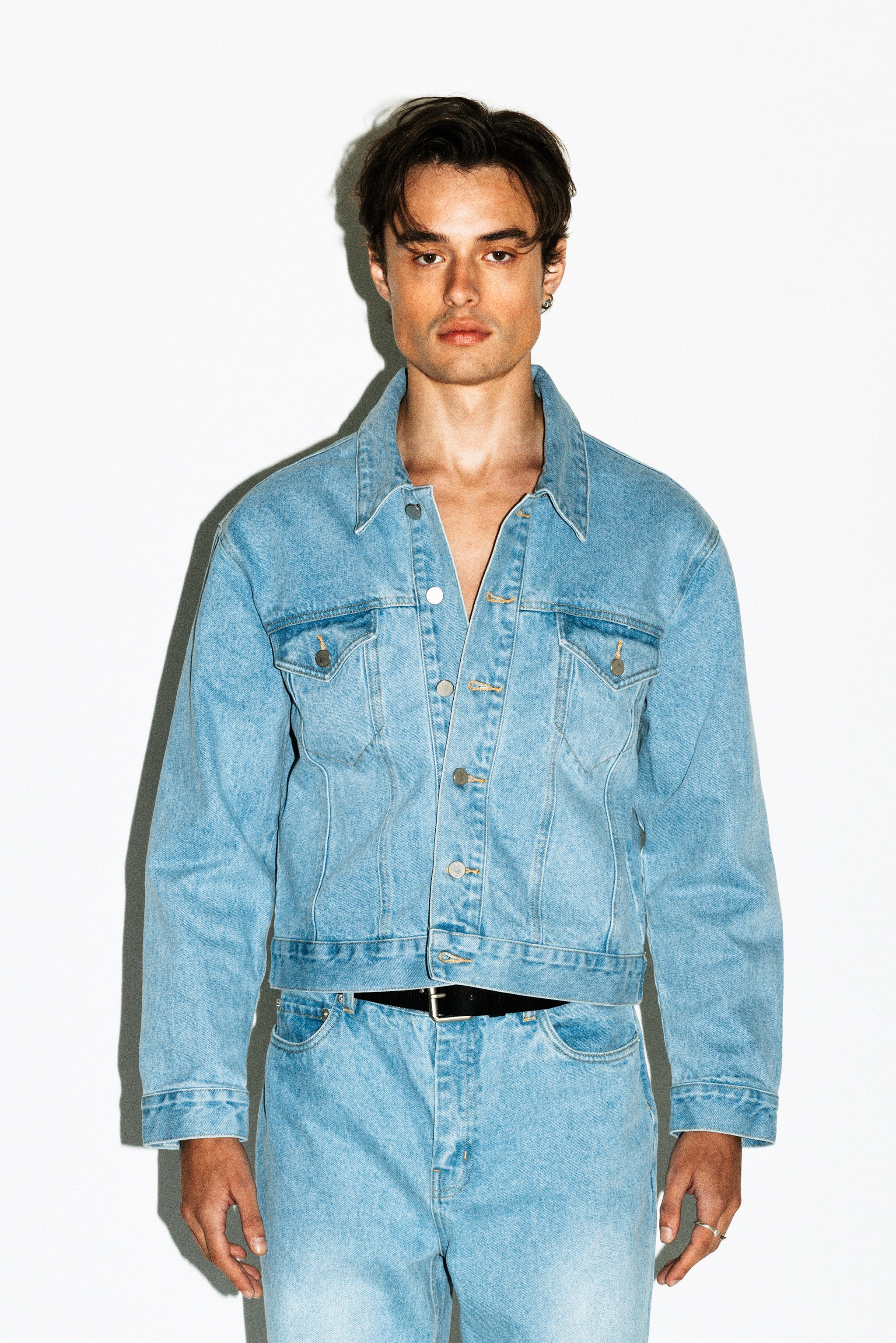 Runyon Western Denim Jacket | Ice Blue – California Arts