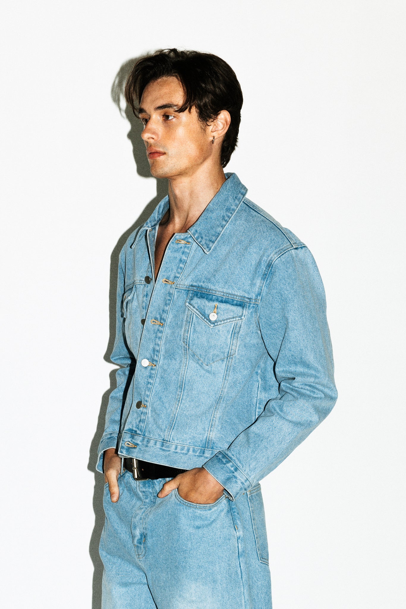 Runyon Western Denim Jacket  |  Ice Blue