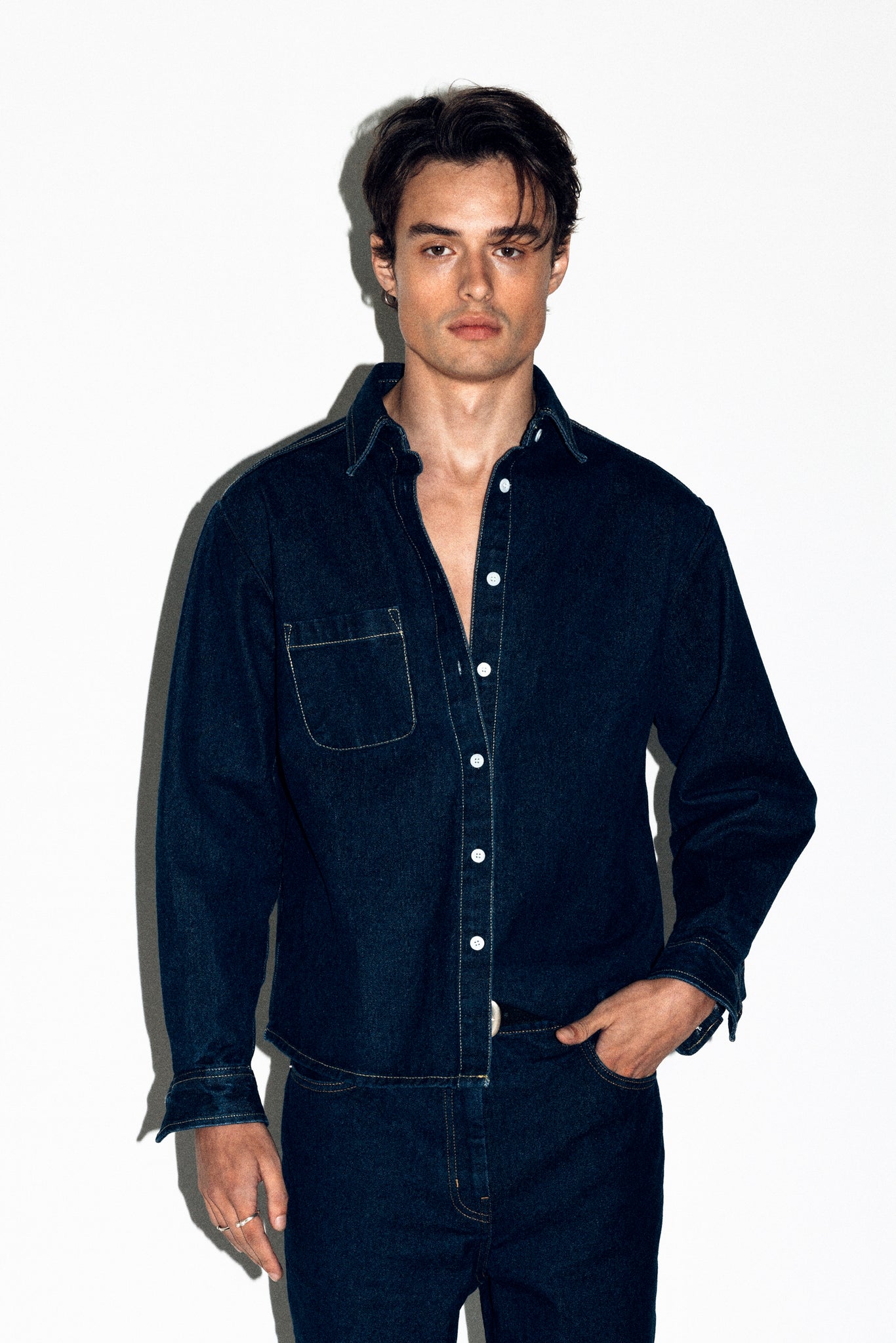 Beachwood Western Denim Shirt  |  Western Blue