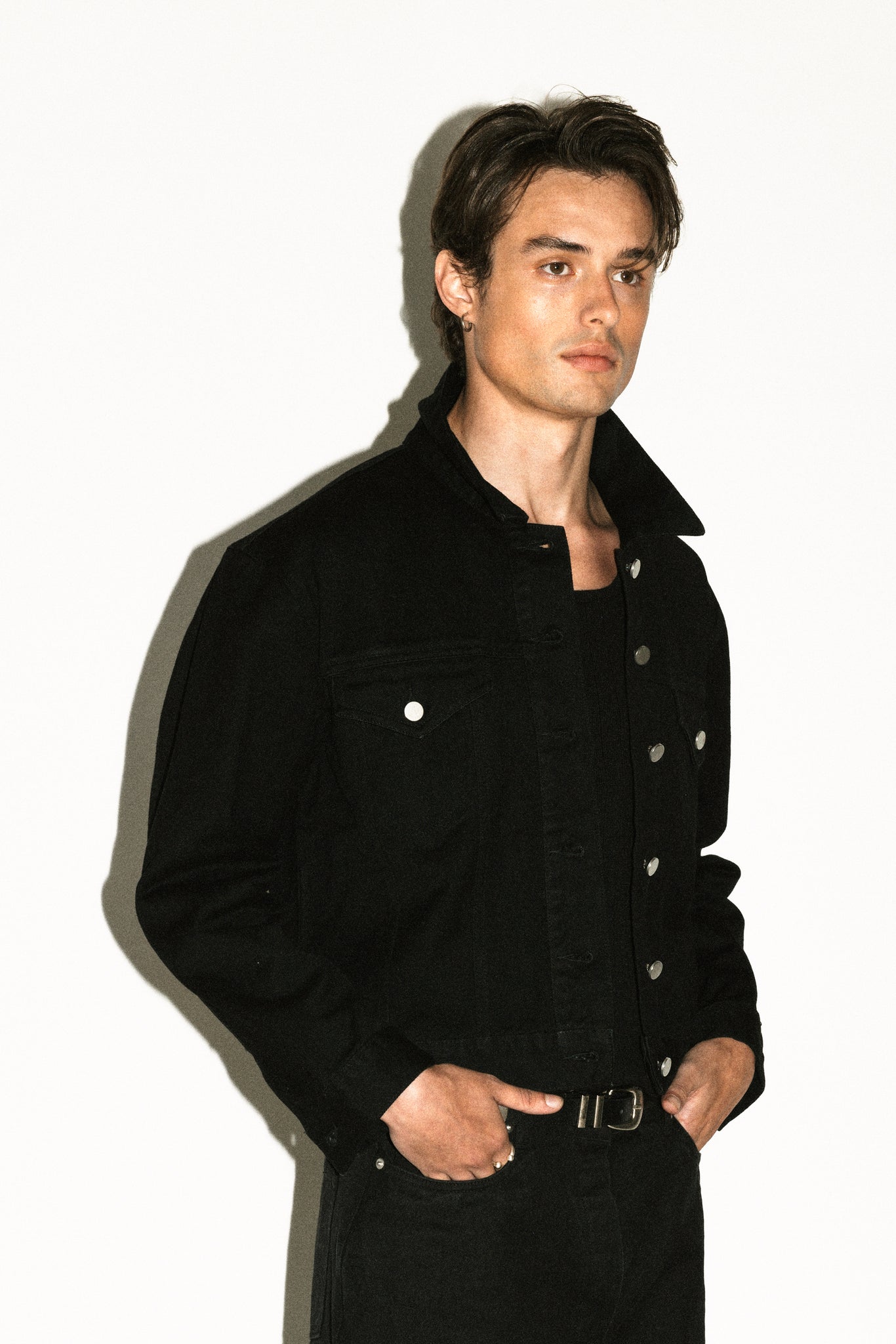 Runyon Western Denim Jacket  |  Black