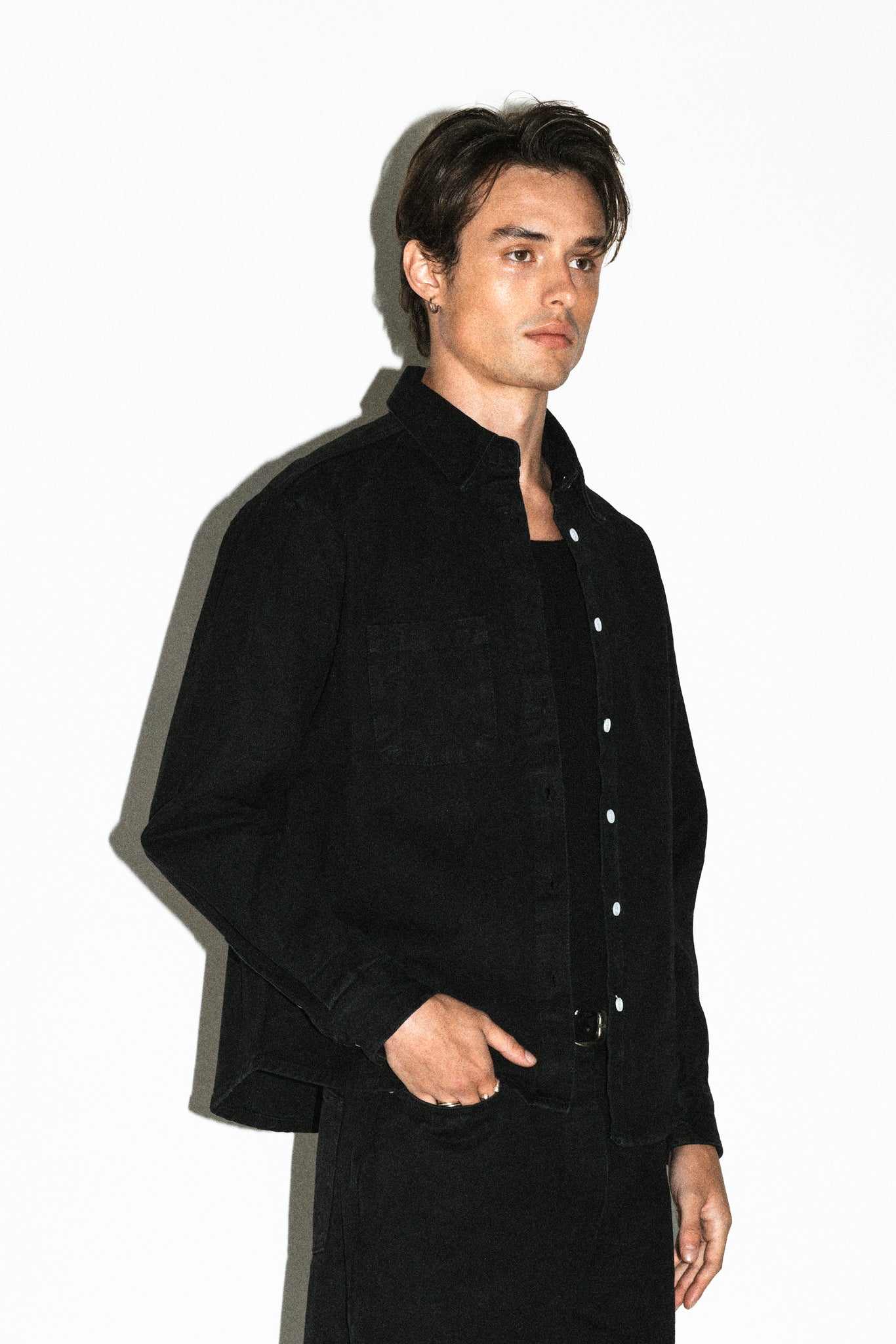 Beachwood Western Denim Shirt  |  Black