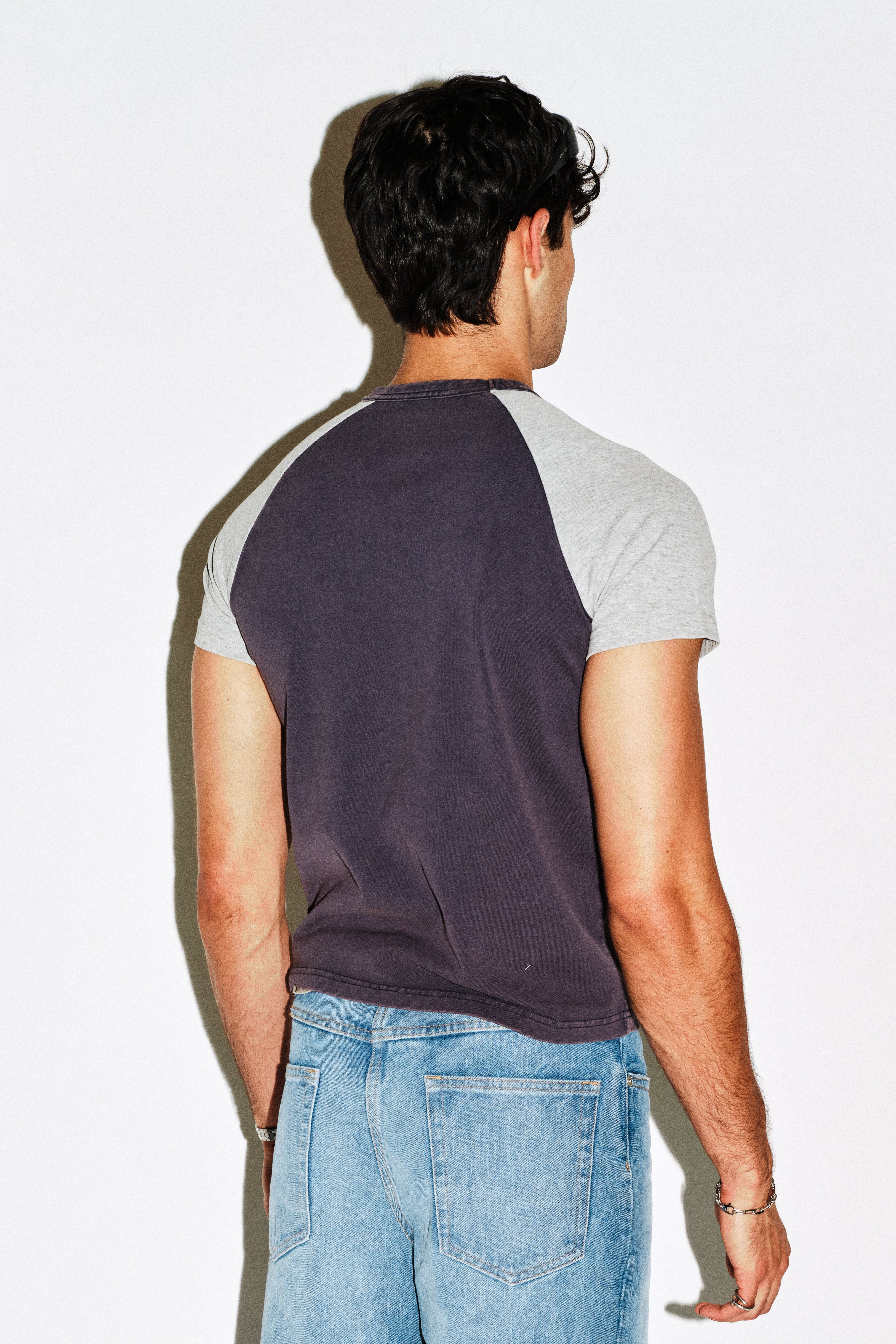 Sunfaded Navy Gray Raglan