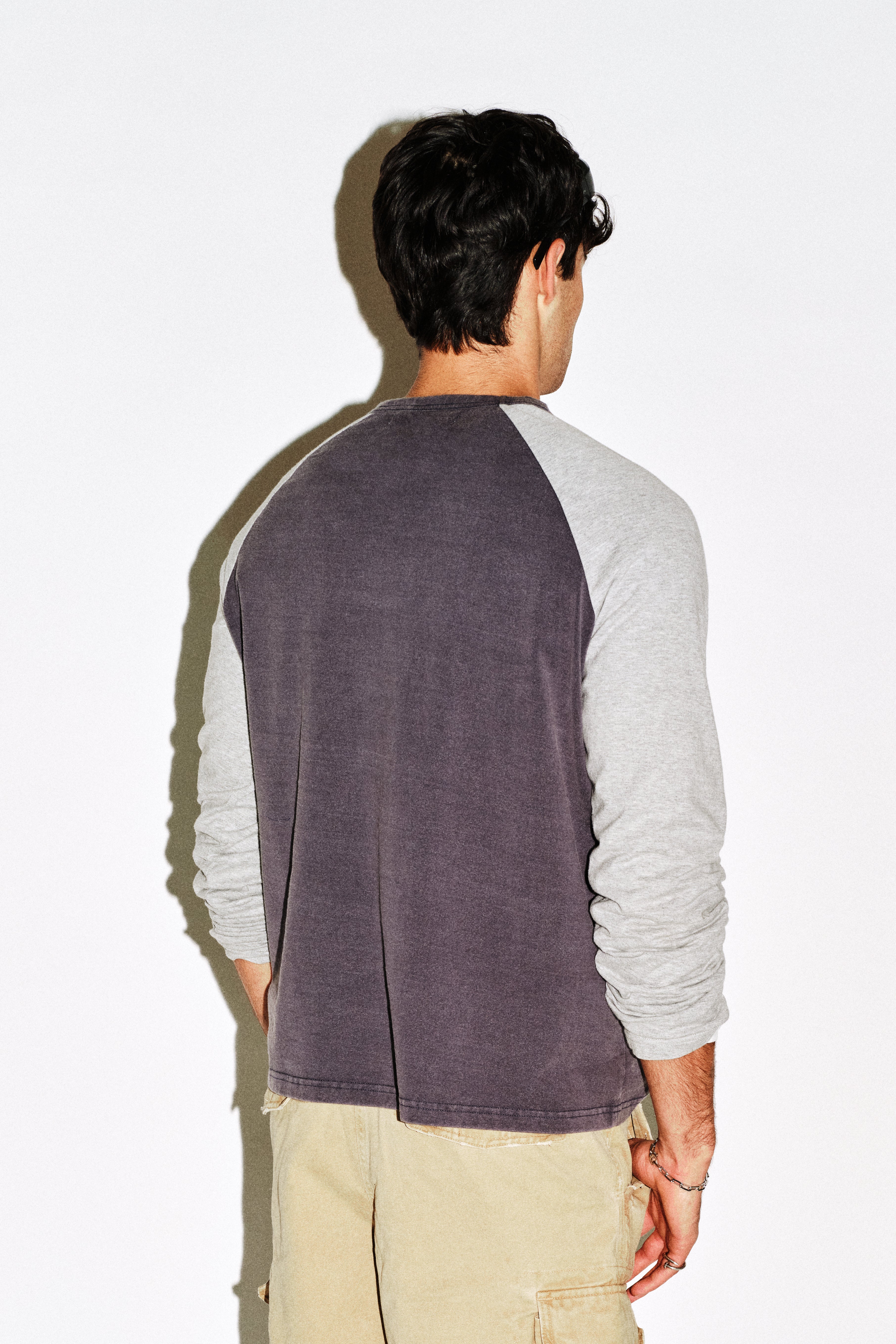 Sunfaded Navy Gray Raglan