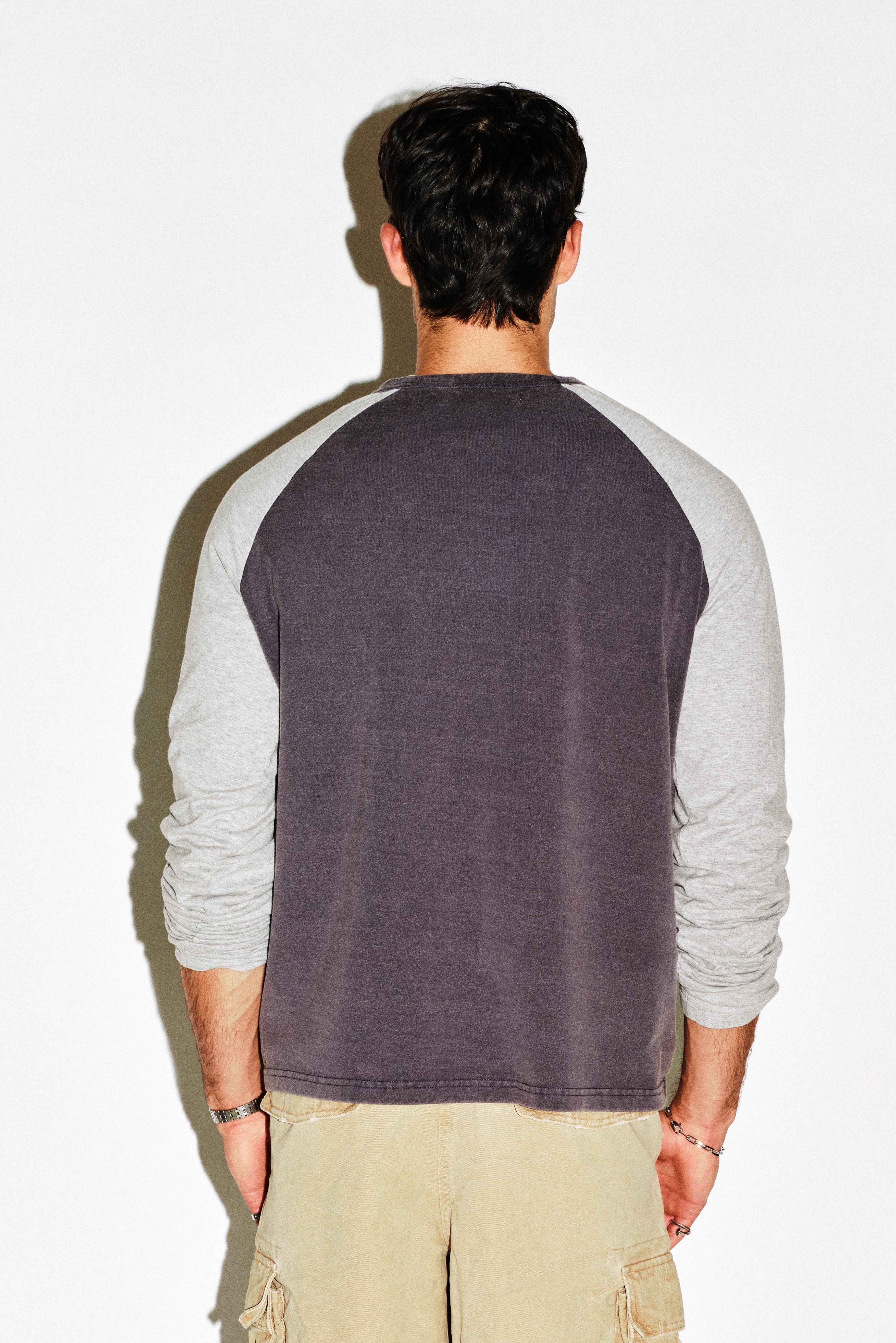 Sunfaded Navy Gray Raglan