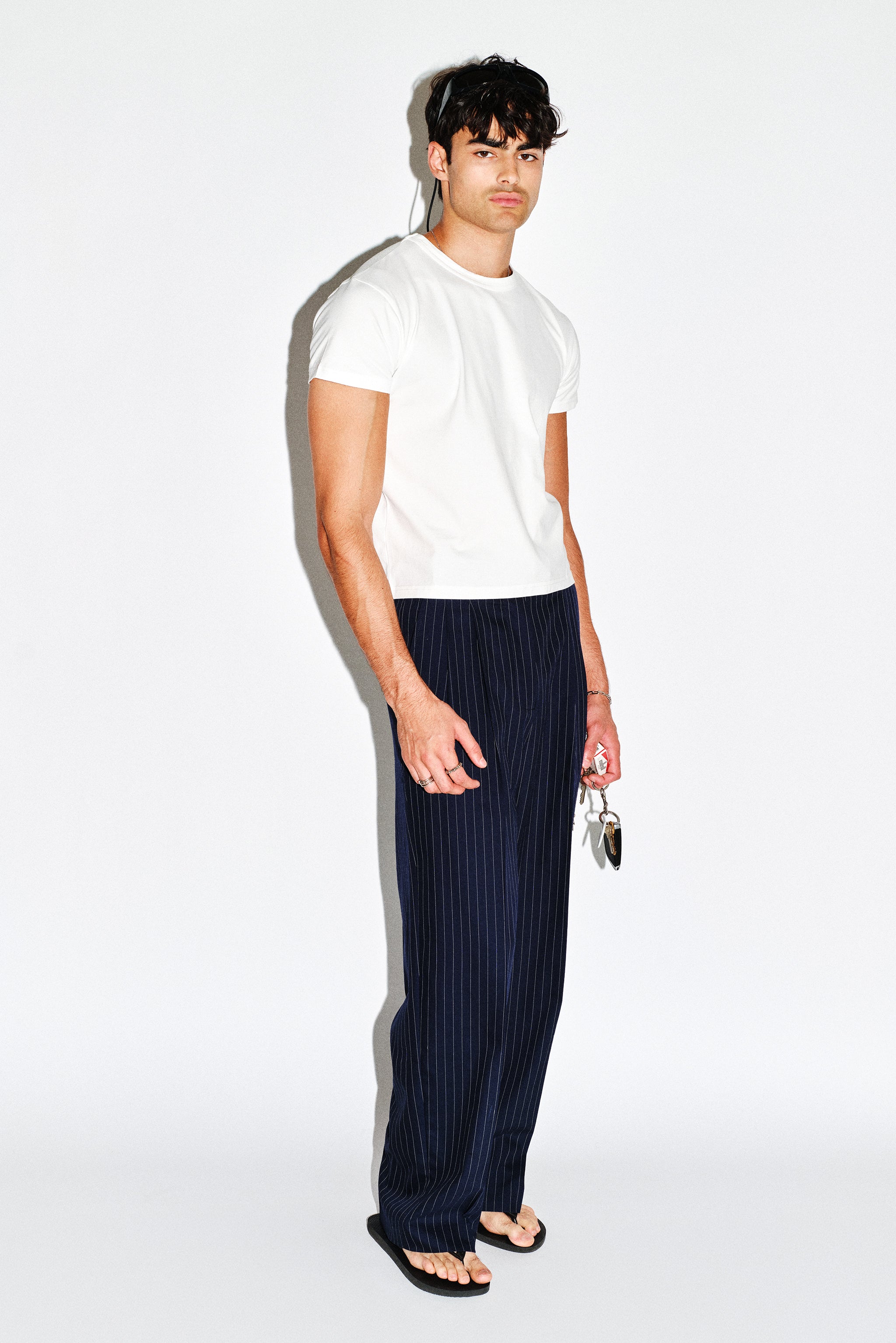 Navy Pinstripe