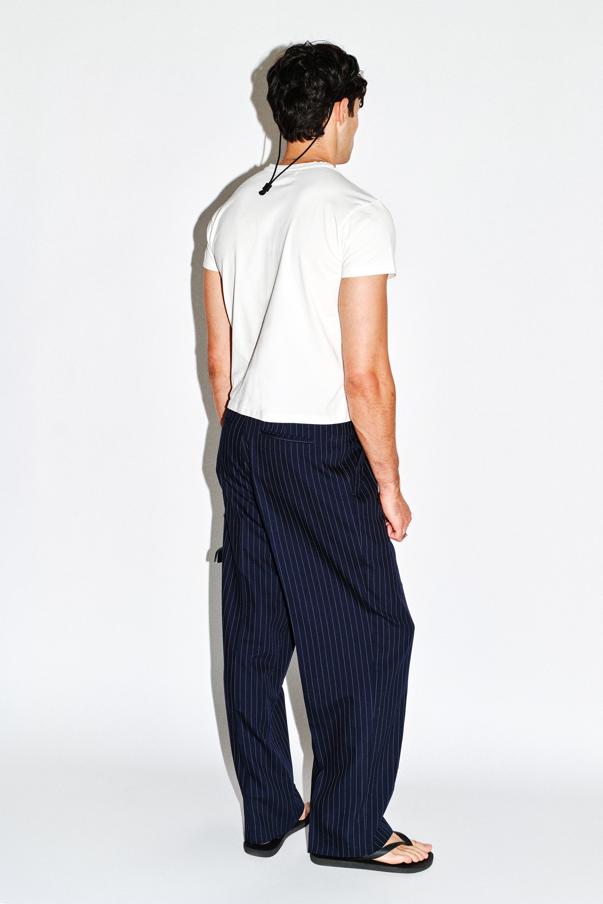 Navy Pinstripe