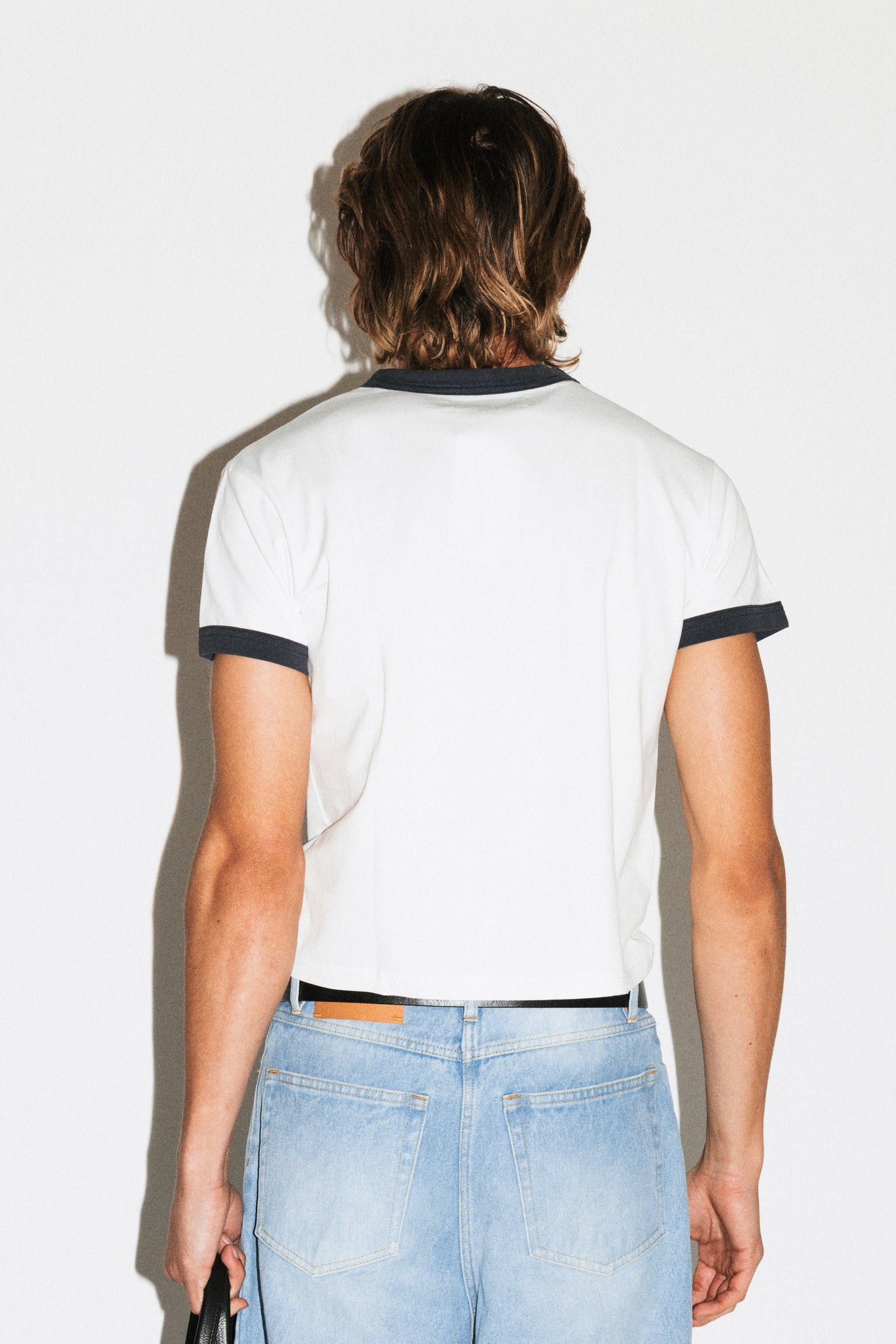 Frank Baby Tee  |  Navy Ringer