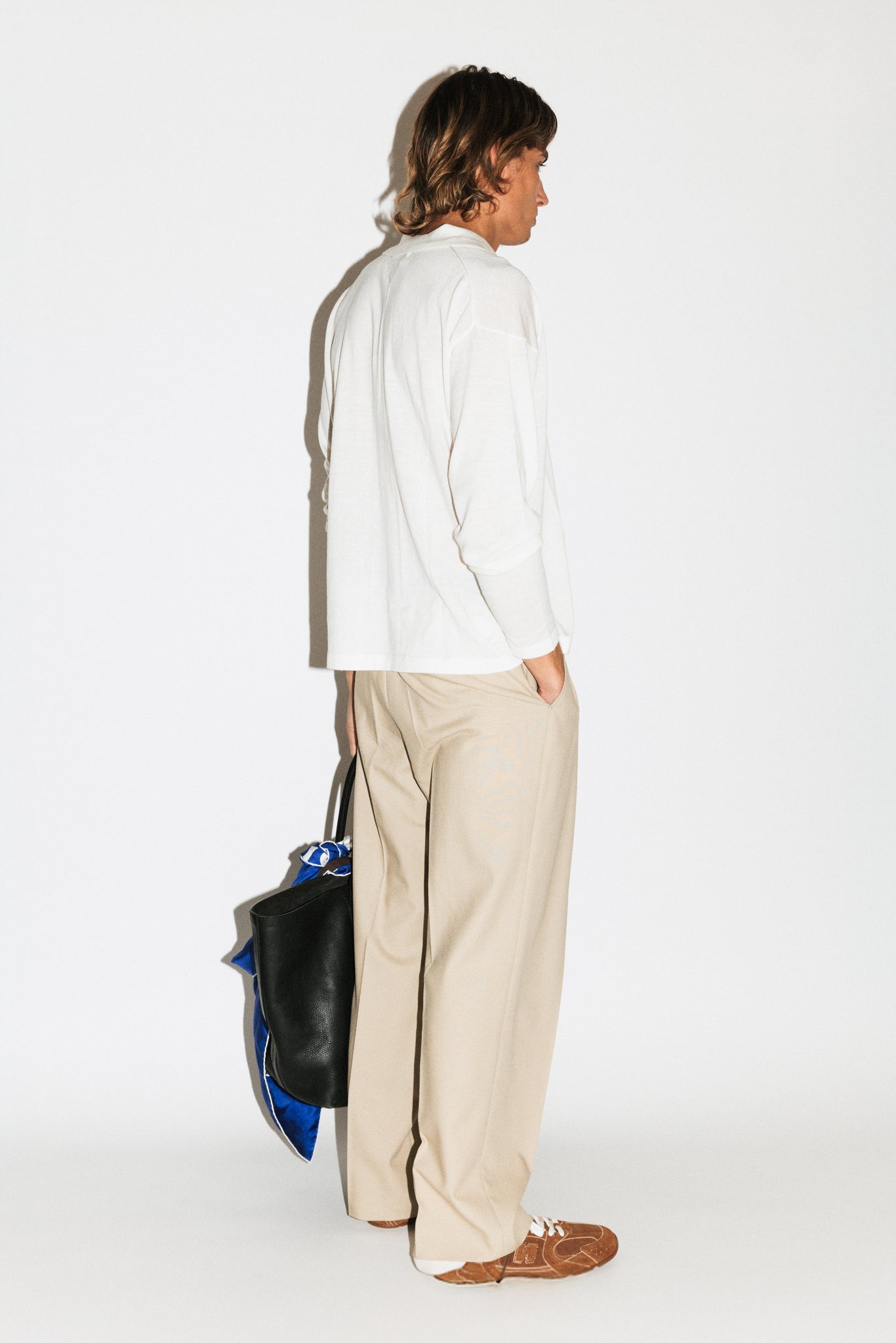 Dume Wide-Leg Ultra-Pleated Trouser  |  Oyster