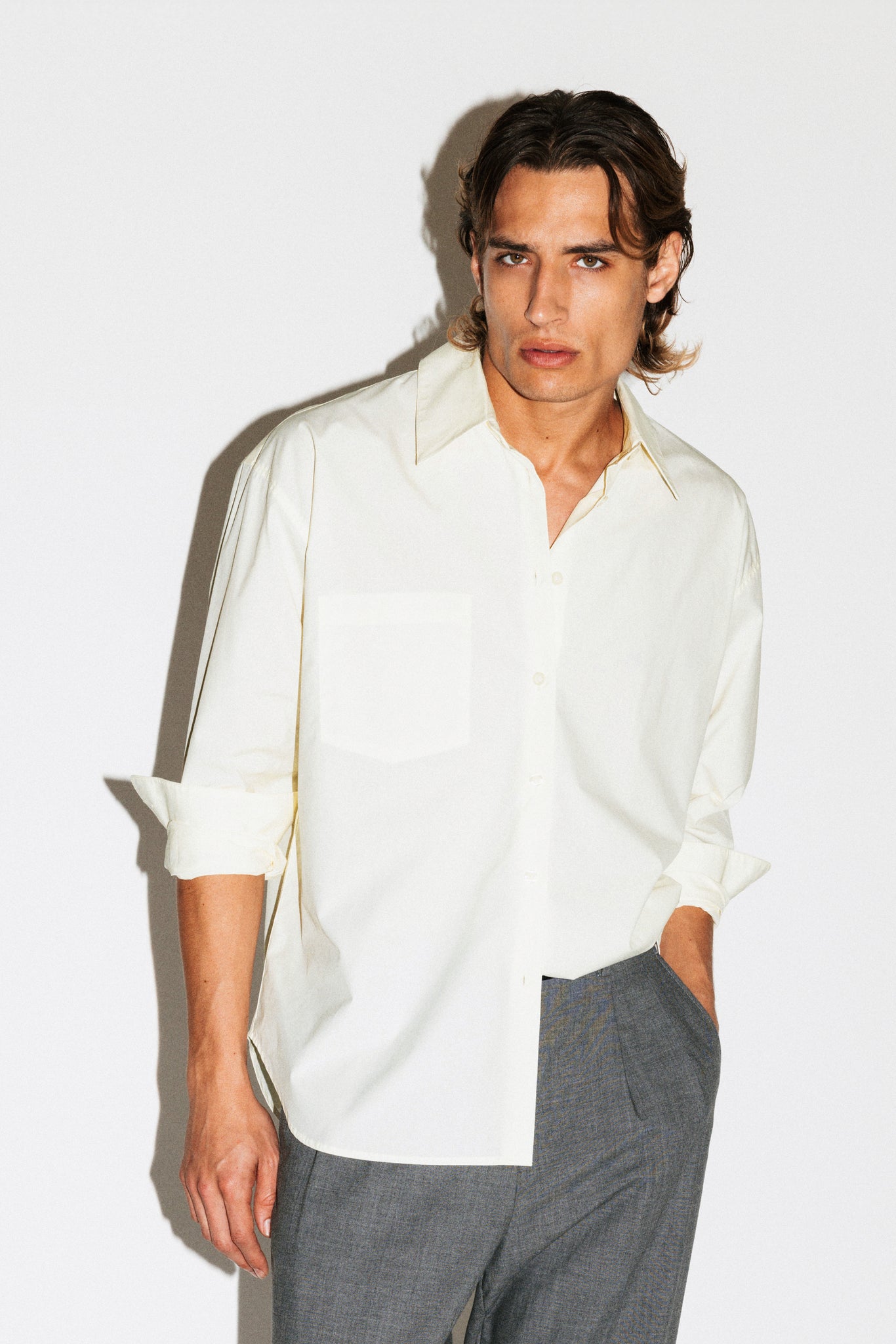 Del Mar Oversized Shirt  |  Cream