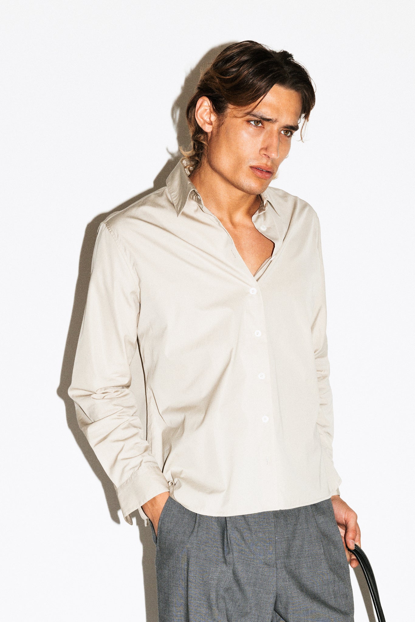 Rexford Classic Button Up Shirt  |  Stone