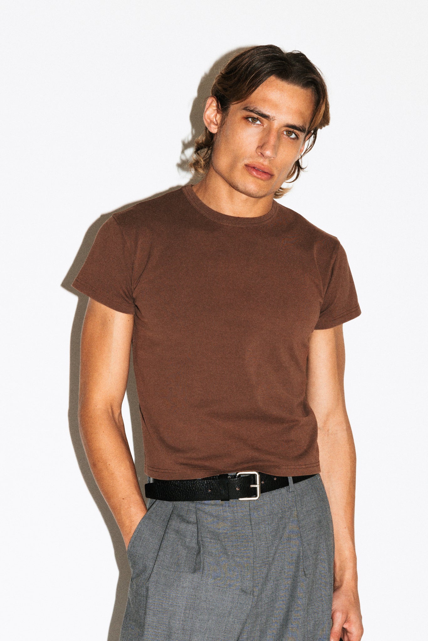 Frank Baby Tee  |  Vintage Brown