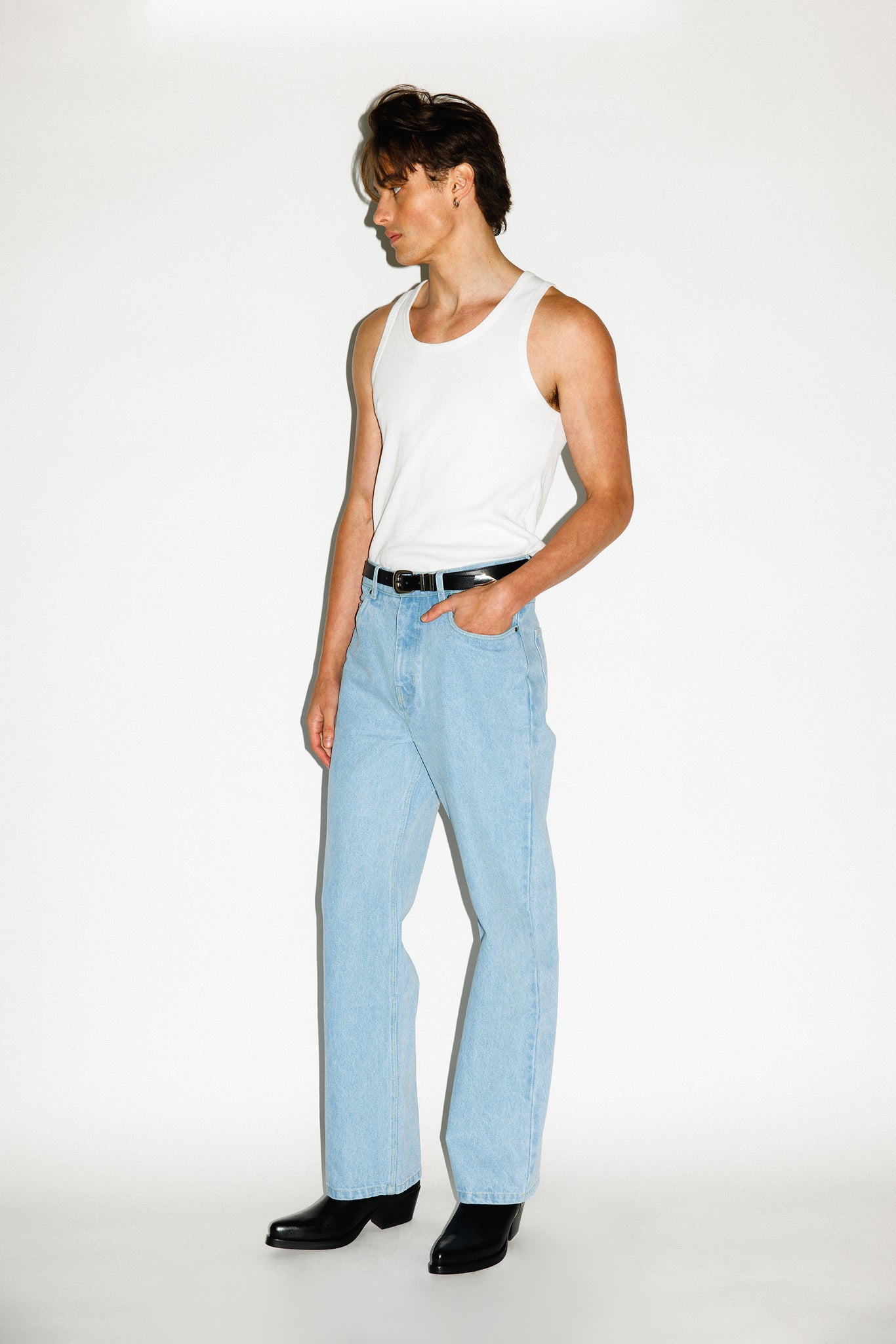 Rodeo Classic Straight-Leg Jeans  |  Ice Blue