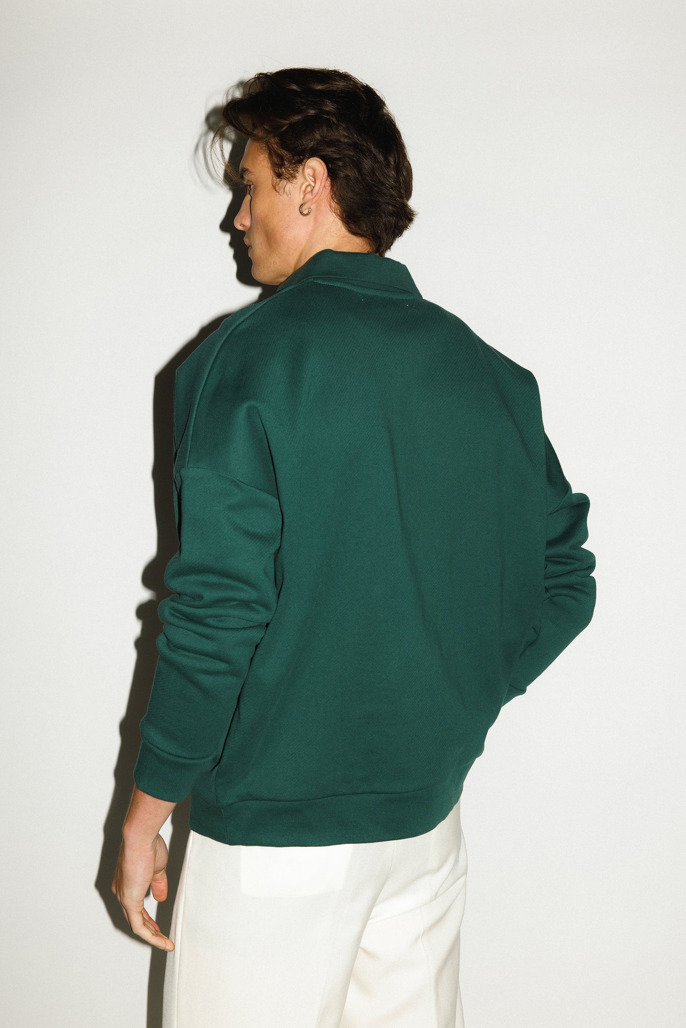 Pacific Oversized Collared Sweatshirt  |  Evergreen