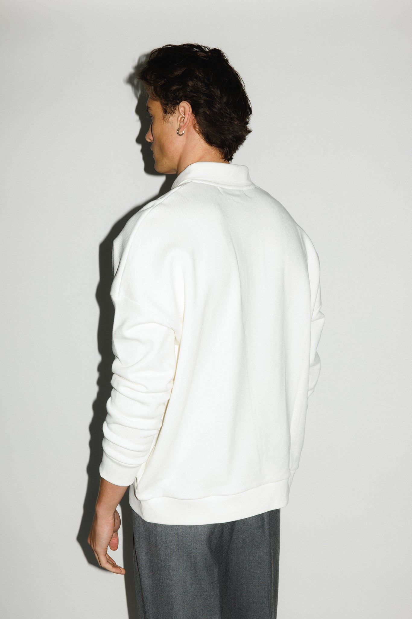 Pacific Oversized Collared Sweatshirt  |  Ivory