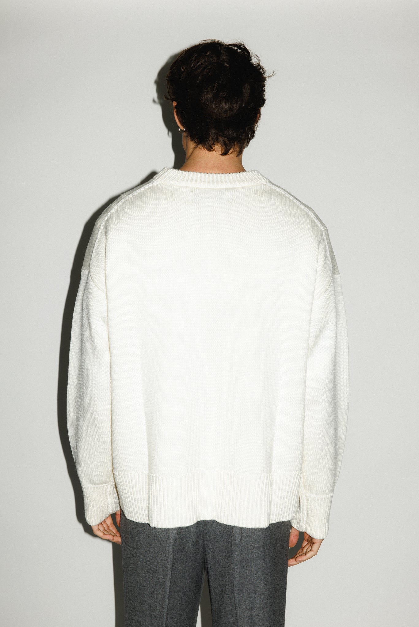 Verdes Oversized V-Neck Sweater  |  Ivory