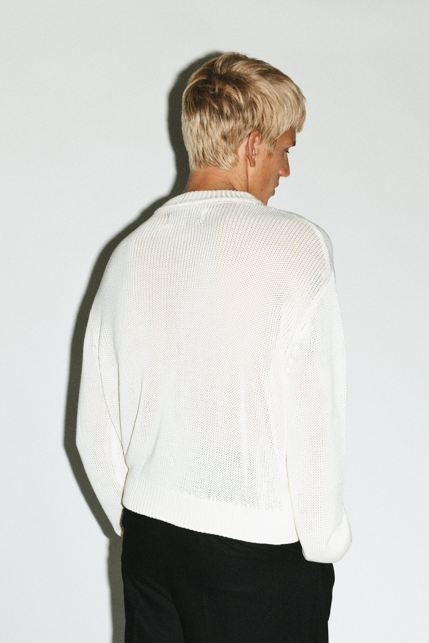 Vicente Open-Weave Sweater  |  Ivory