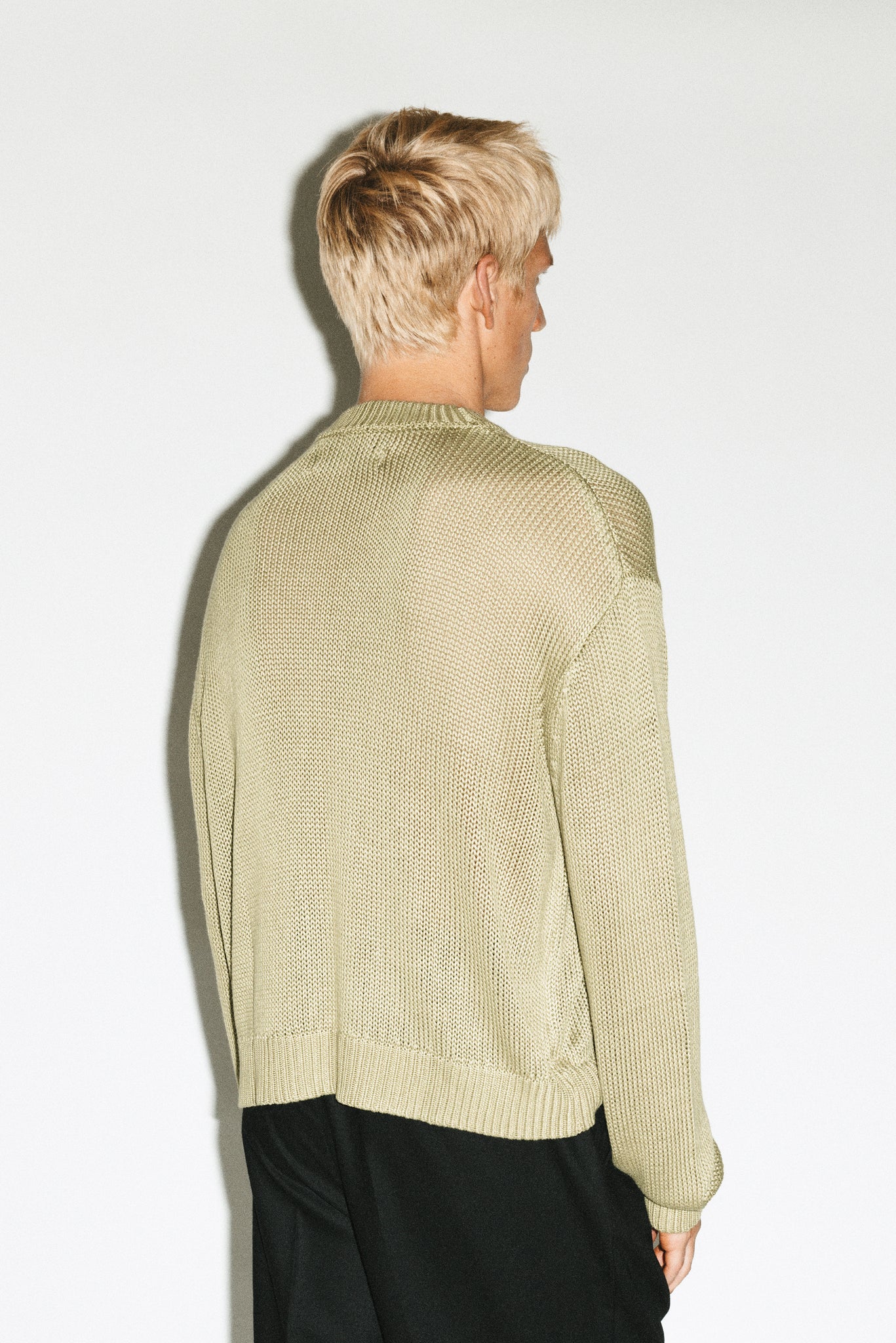 Vicente Open-Weave Sweater  |  Fern