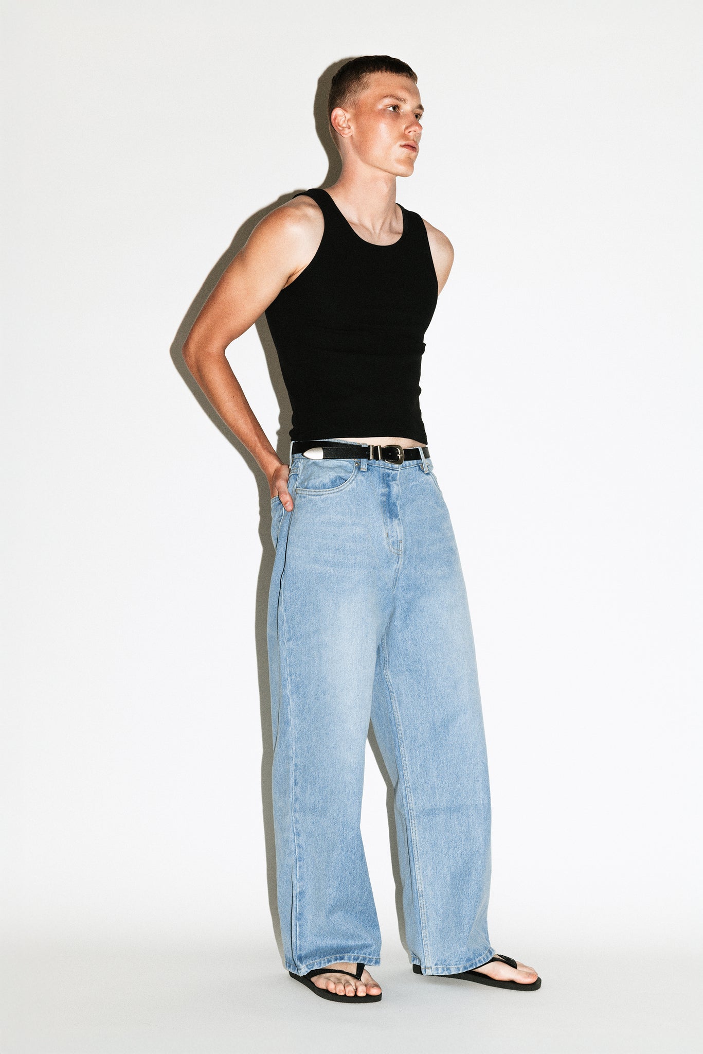 Laurel Relaxed Wide-Leg Jeans  |  Rinse