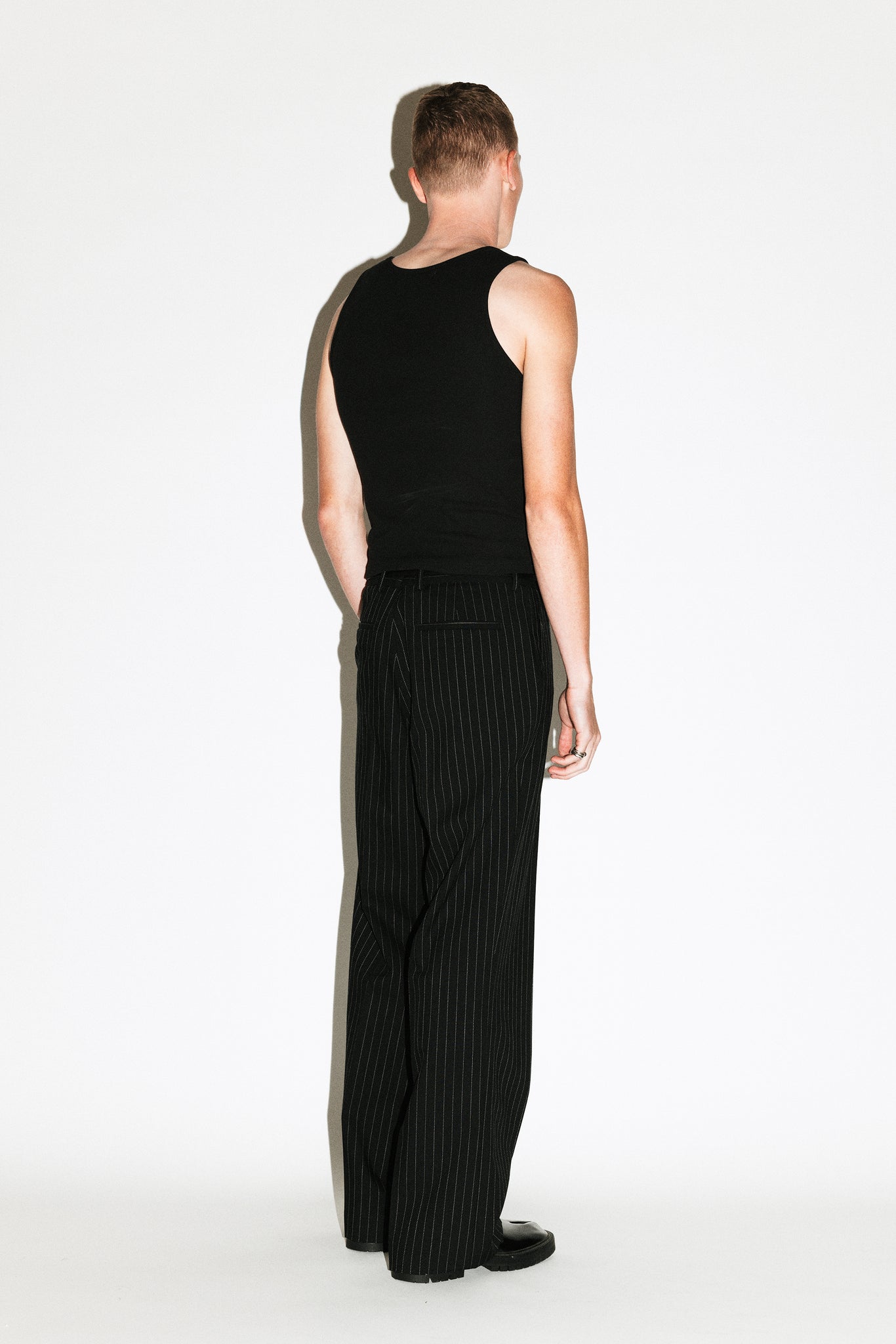 Cove Wide-Leg Trouser  |  Pinstripe