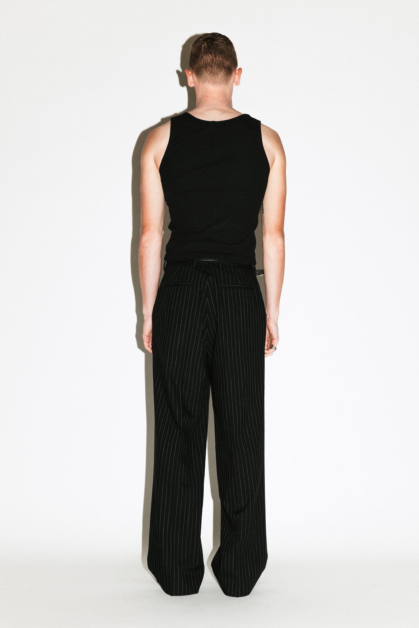 Cove Wide-Leg Trouser  |  Pinstripe