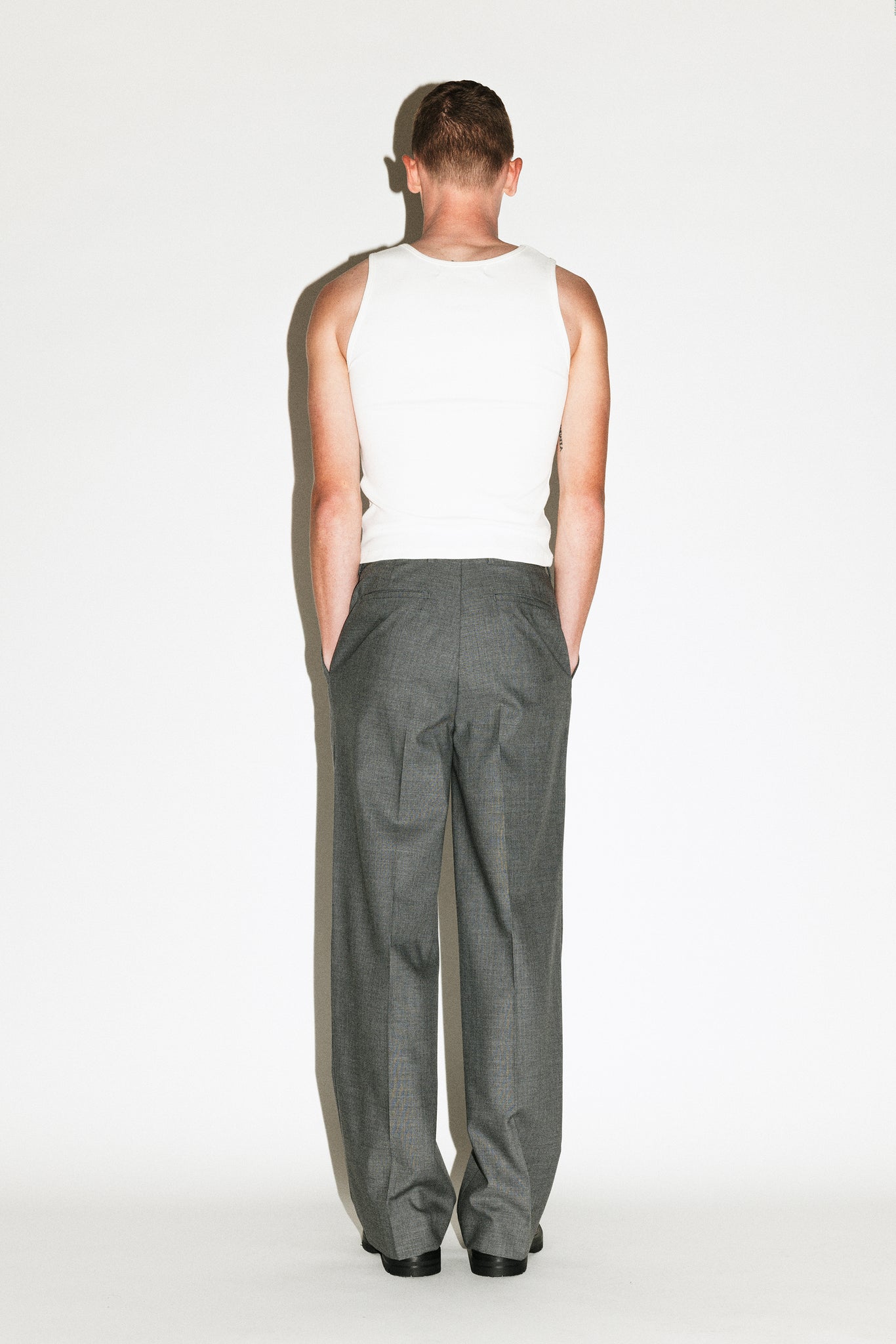 Cove Wide-Leg Trouser  |  Smoke