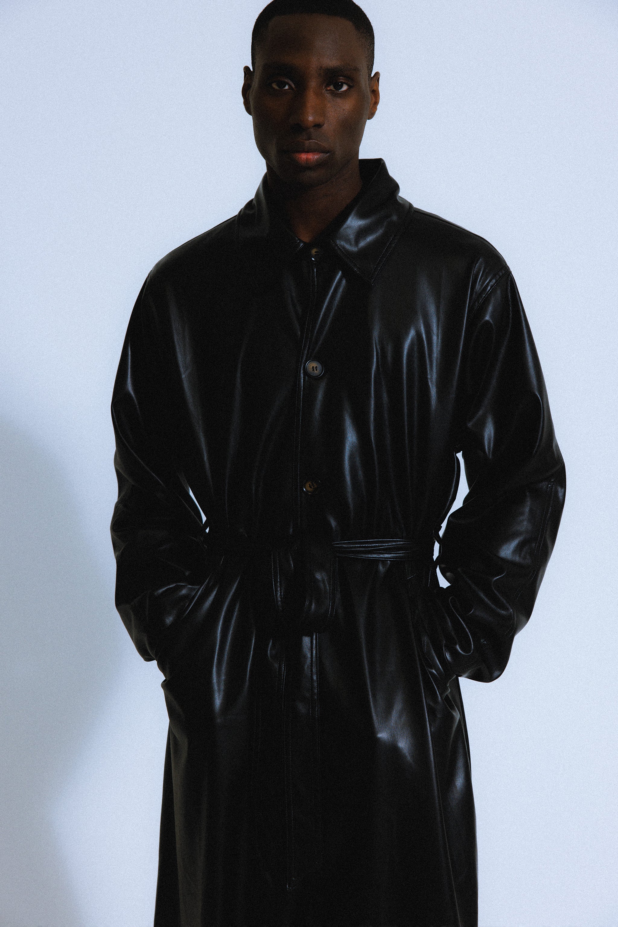 Palladium Vegan Leather Trench | Black – California Arts
