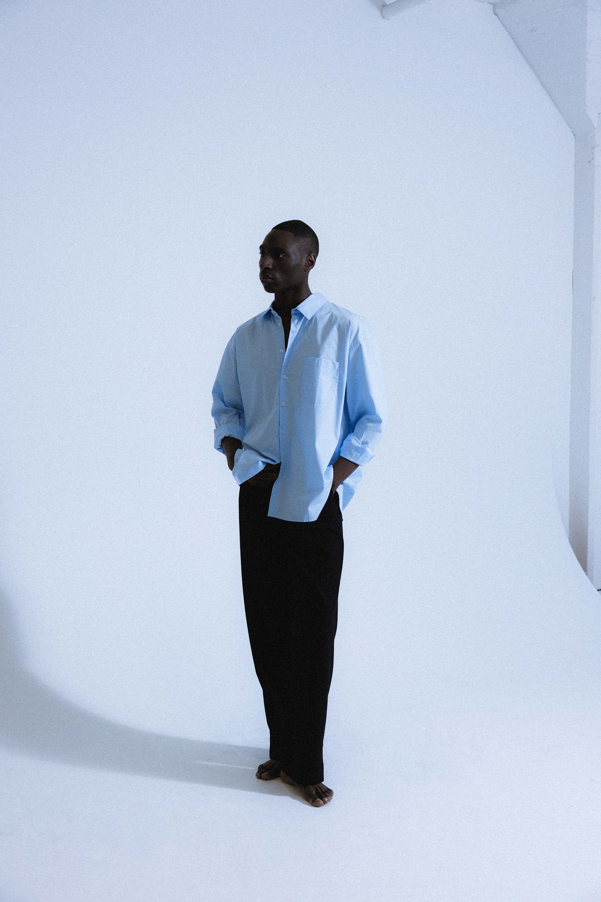 Del Mar Oversized Shirt | Powder Blue – California Arts